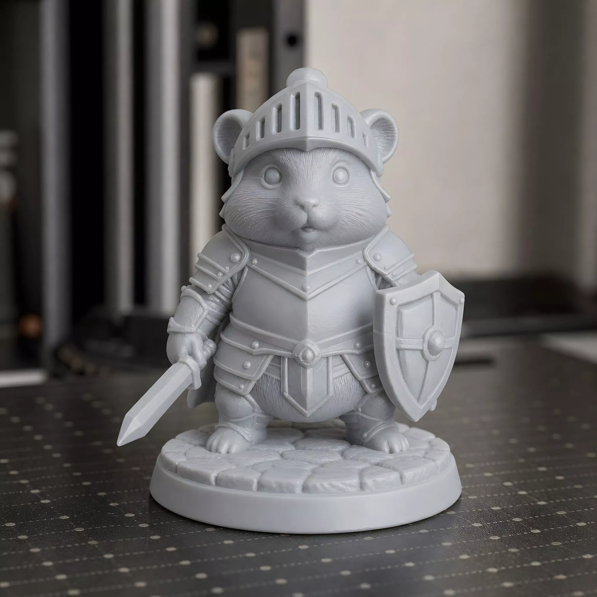 Knight Hamster Guardian 3D Print Model 3D print model
