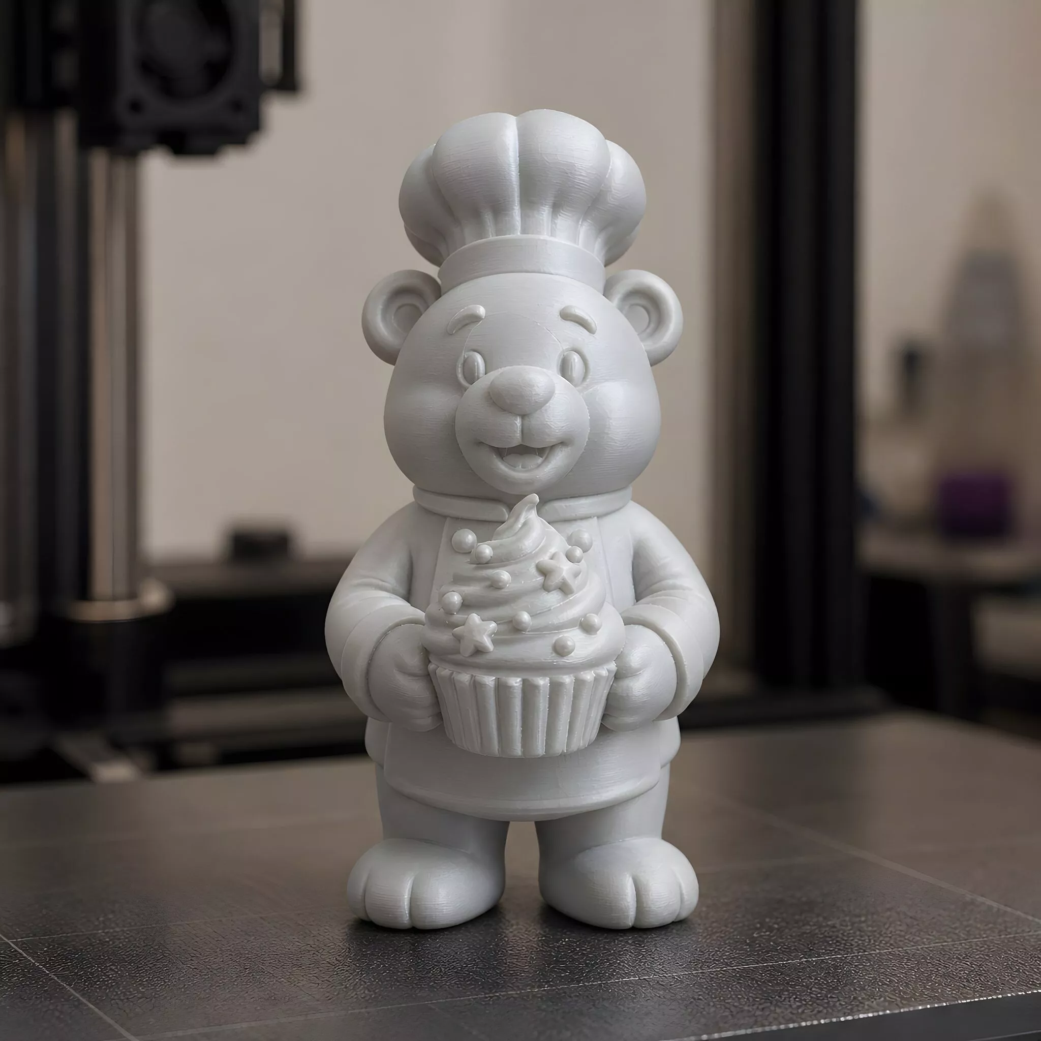 Baker Bear Cupcake 3D Print Model 3D print model