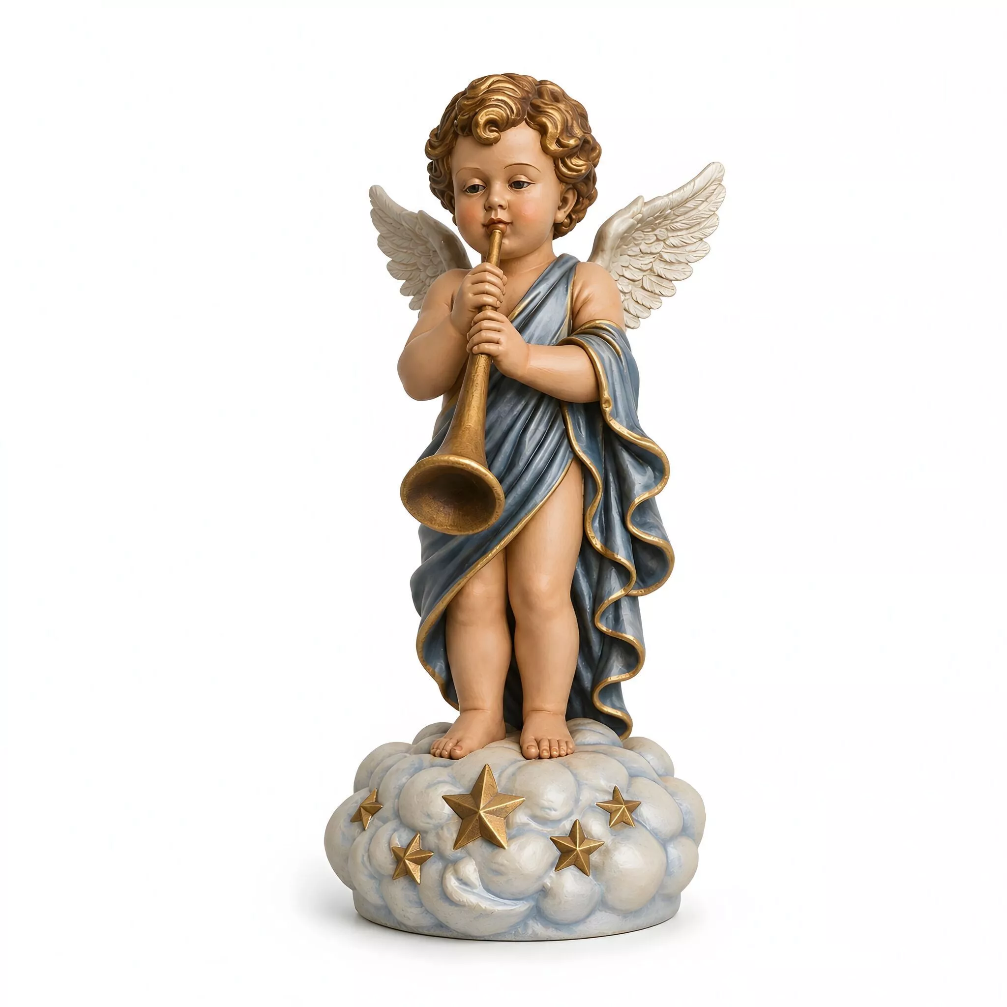 Cherub With Celestial Trumpet 3D Print Model 3D print model