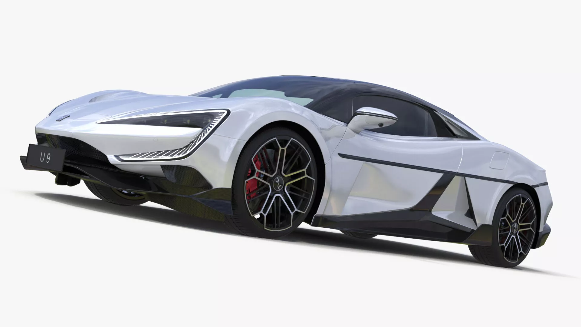 Supercar BYD Yangwang U9 Silver 3D model