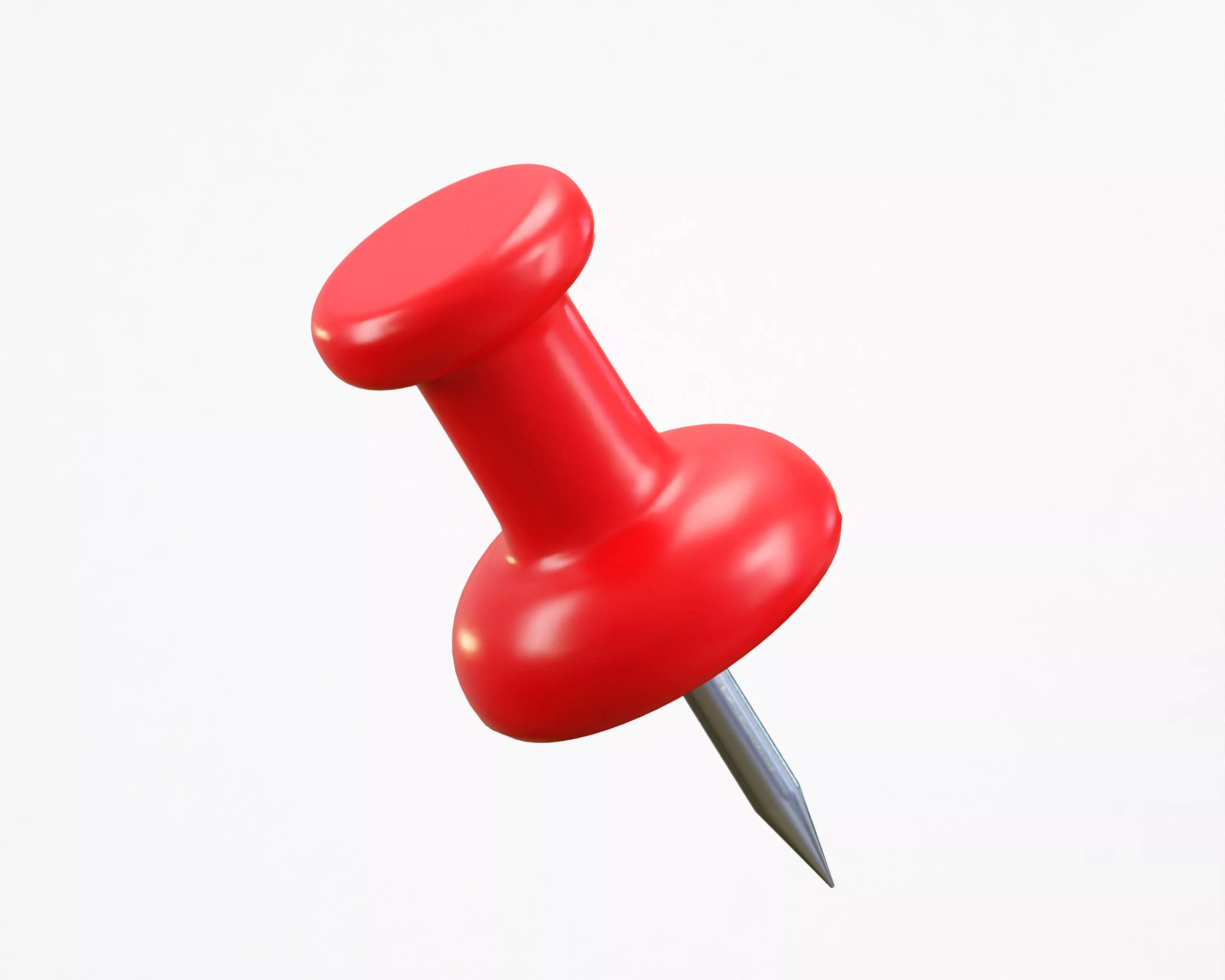 Push pin Low-poly 3D model