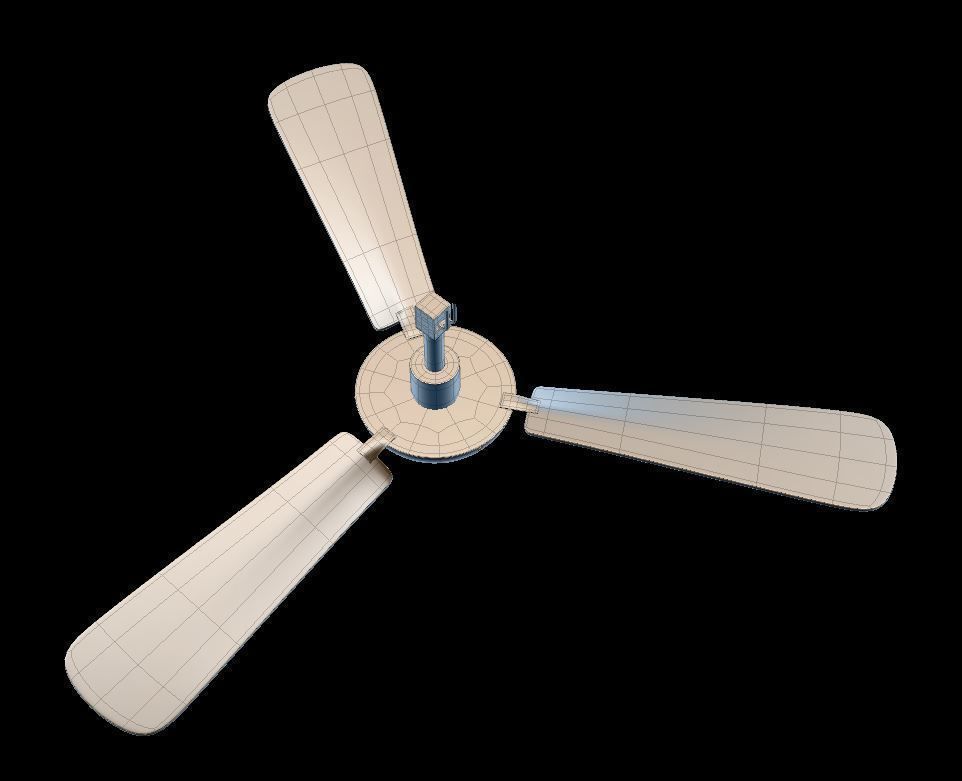 Celling fan 3D model_3