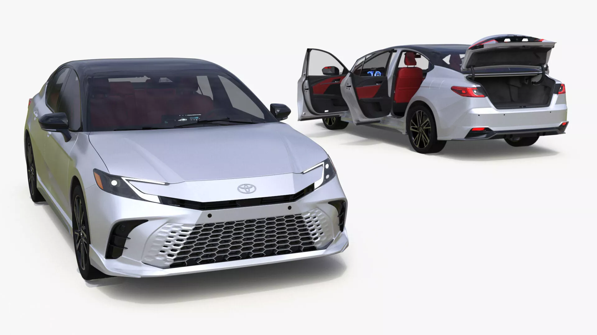 Toyota Camry Hybrid Ice Cap Rigged 3D model