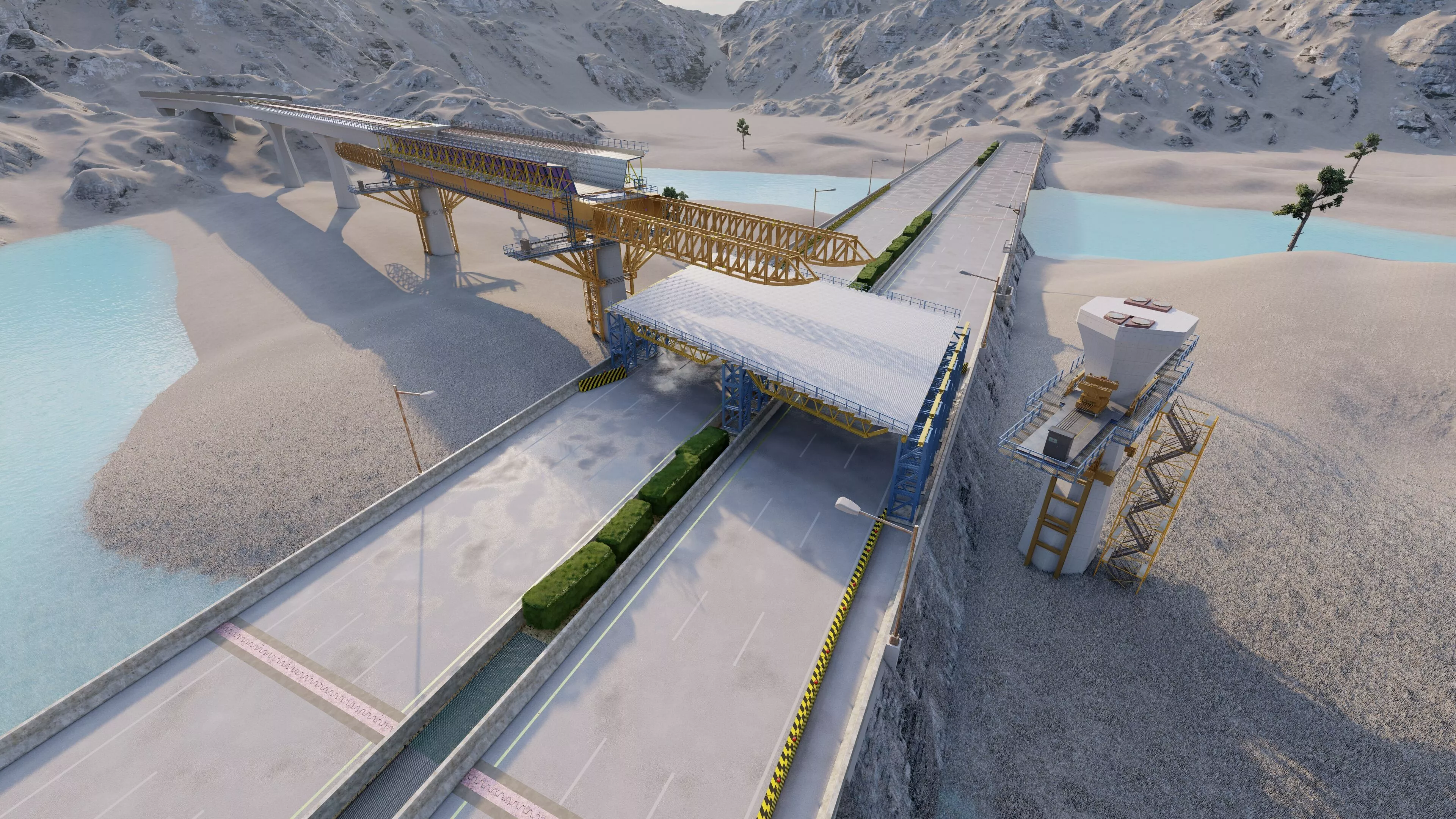 Bridge Construction 3D Model - Detailed Look into Infrastructure 3D model
