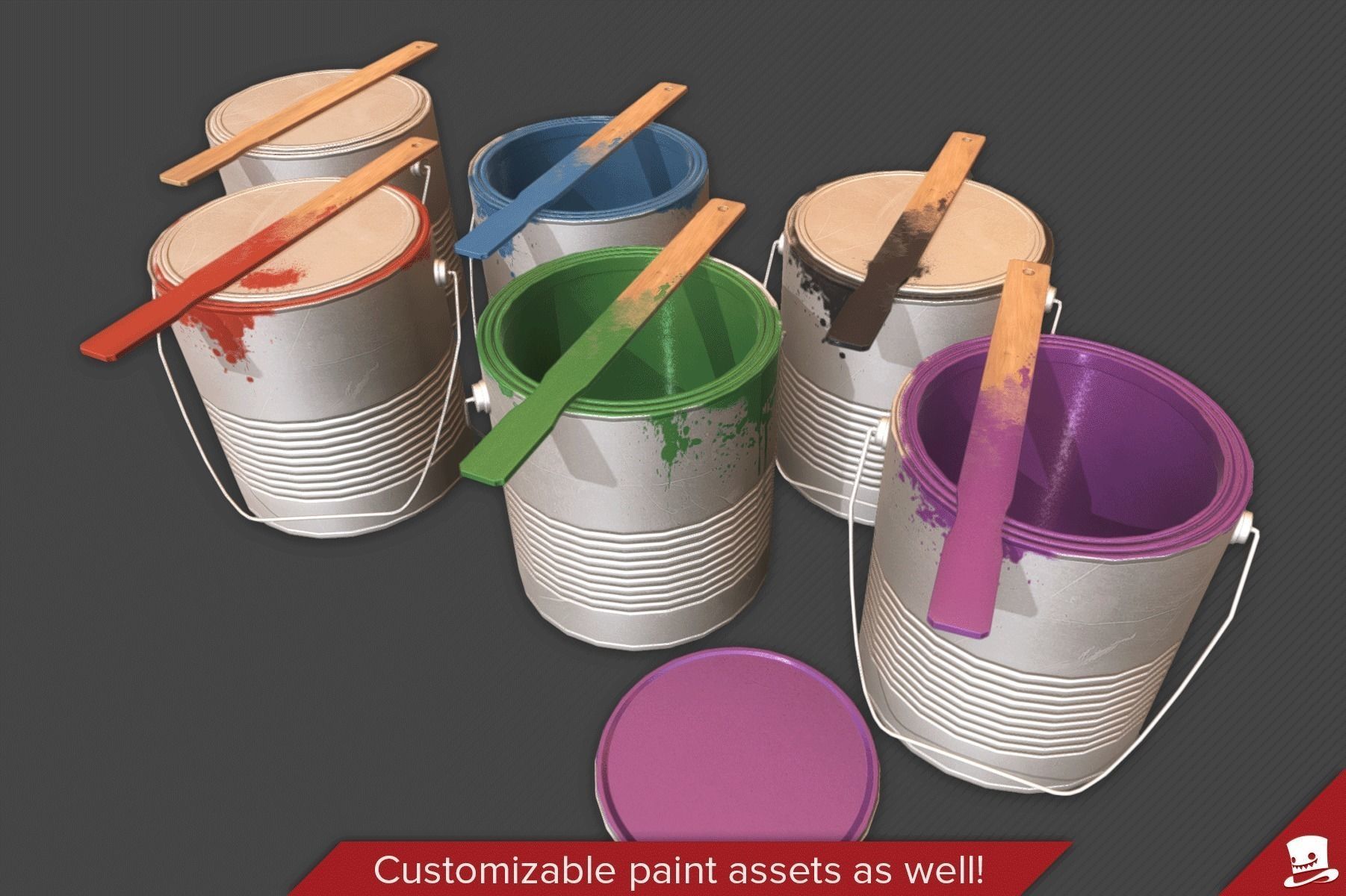 Workshop Props and Pipes PBR Low-poly 3D model_4