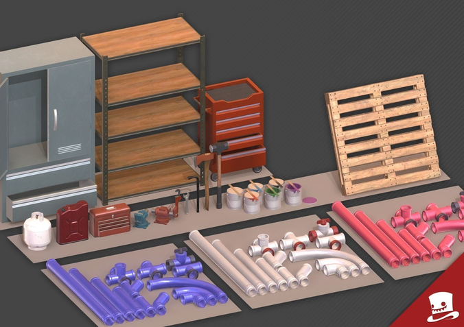 Workshop Props and Pipes PBR
