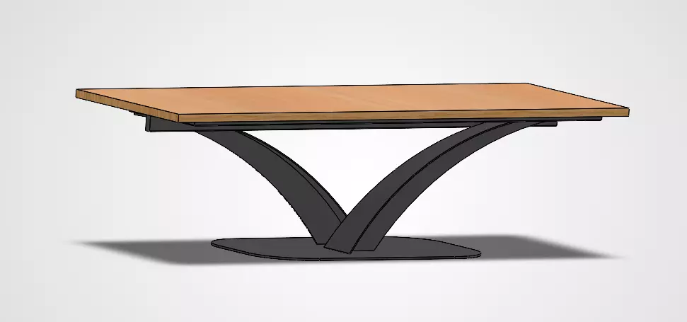 TABLE AVEC PIEDS DESIGN 3D model