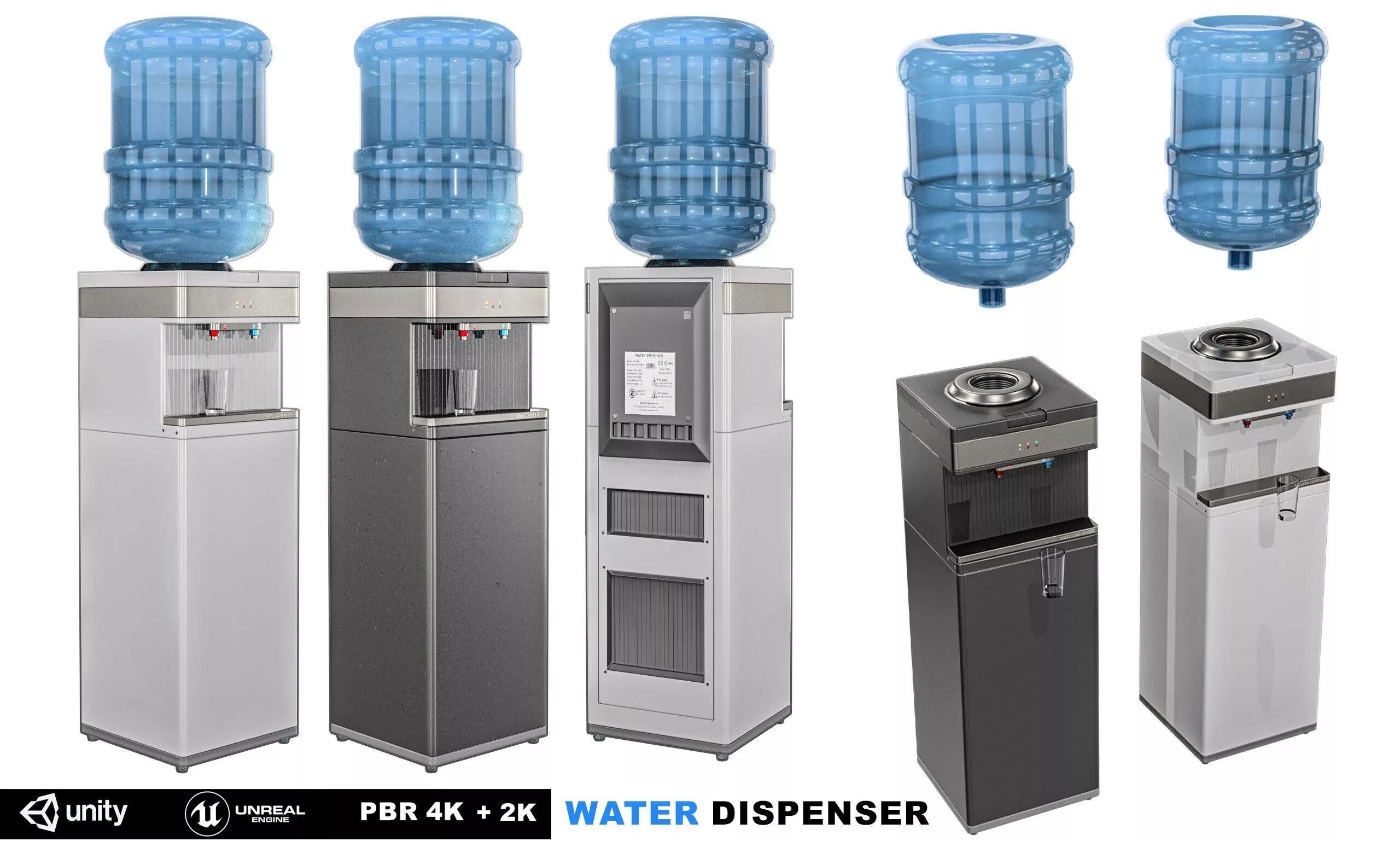 Water Dispenser 2 Pack Low-poly 3D model