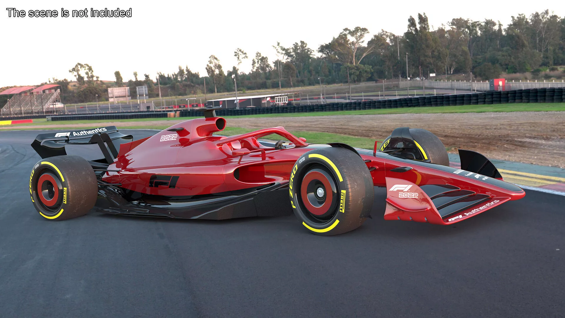 Formula 1 2022 Red Livery Rigged for Cinema 4D 3D model