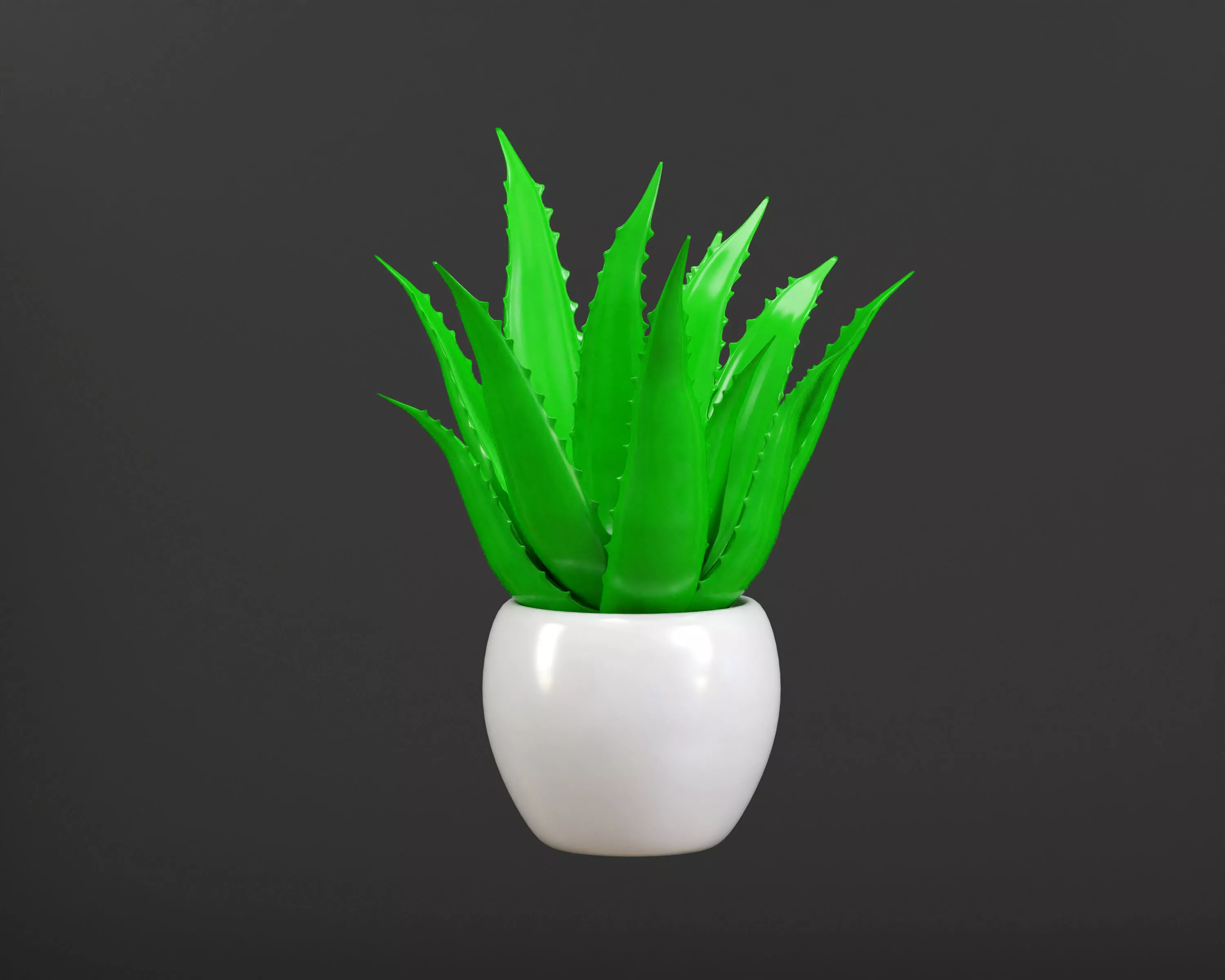 Aloe Vera Plant Low-poly 3D model