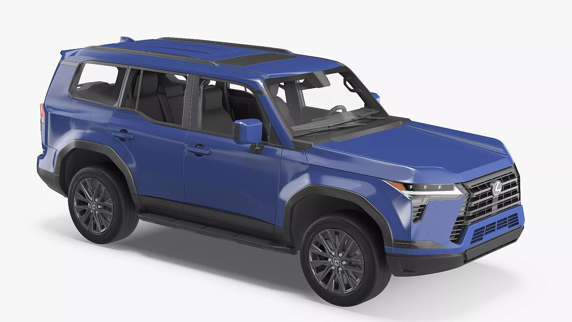 Lexus GX 550 SUV Nightfall Mica Blue Rigged for Cinema 4D 3D model