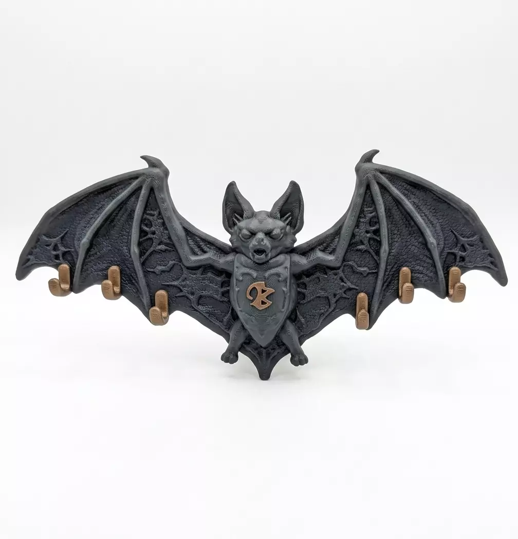 Halloween Bat Shape Wall Key Holder 3D print model