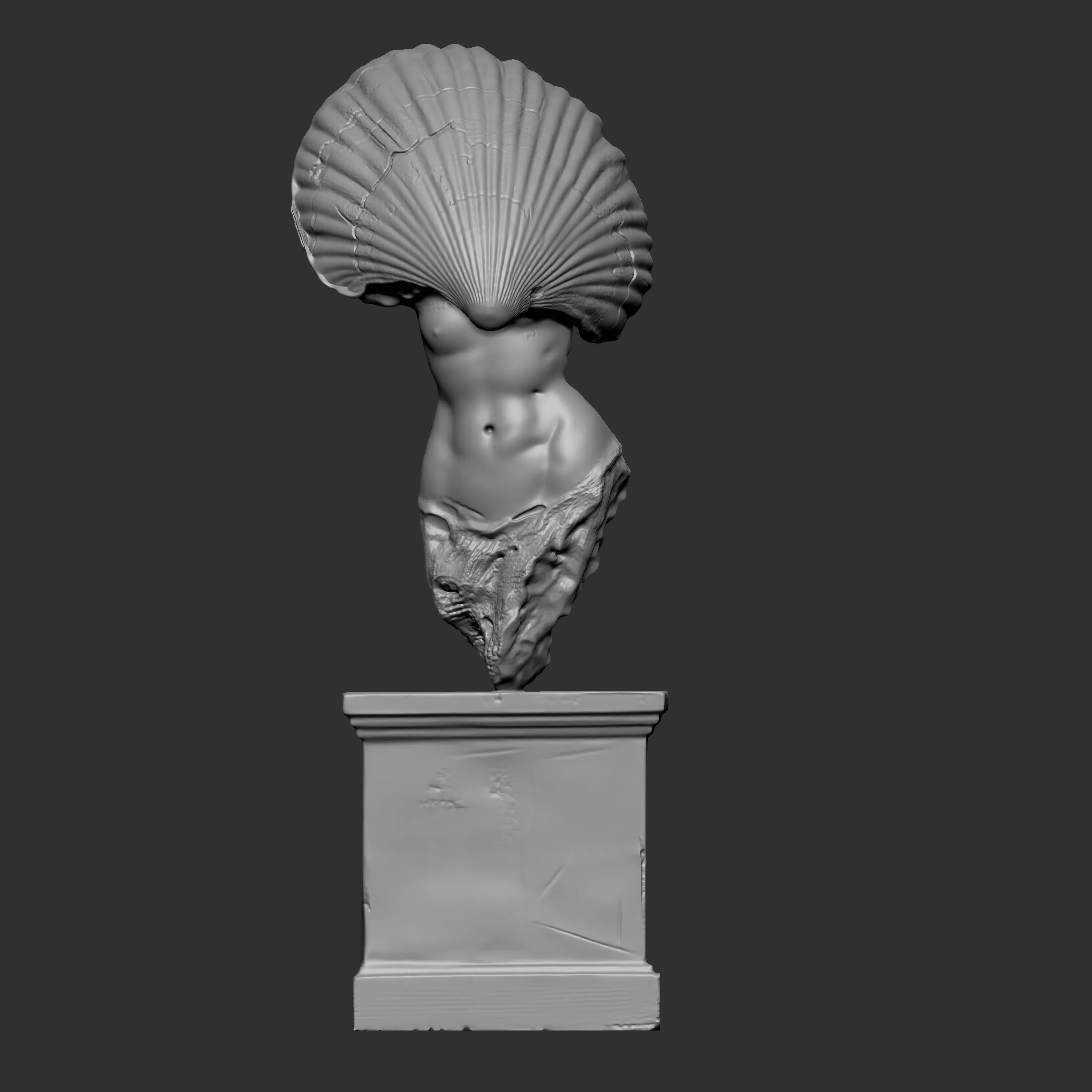 3D digital sculpture that creatively fuses 3D print model