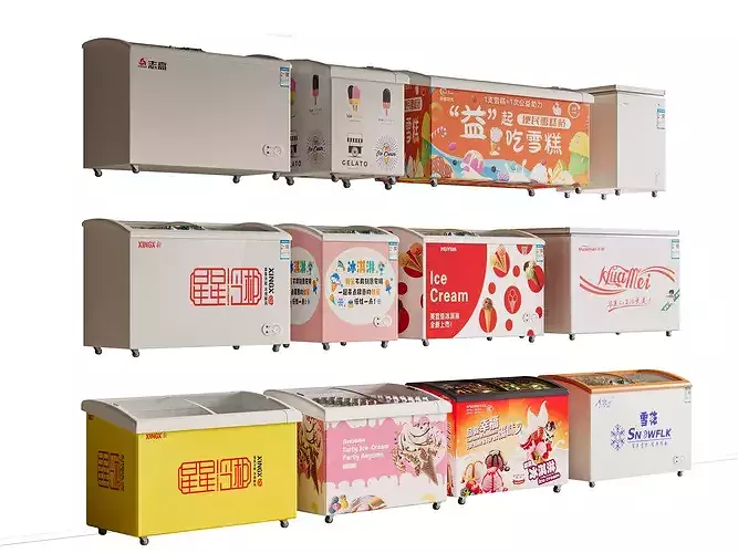FRIDGE FREEZER MOBILE Free low-poly 3D model 2