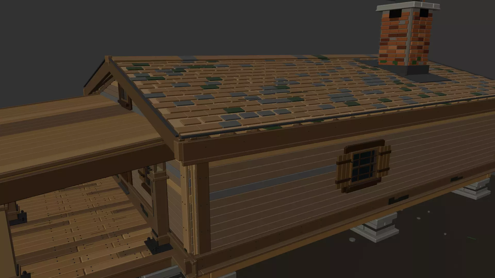 Forest Cabin Free low-poly 3D model