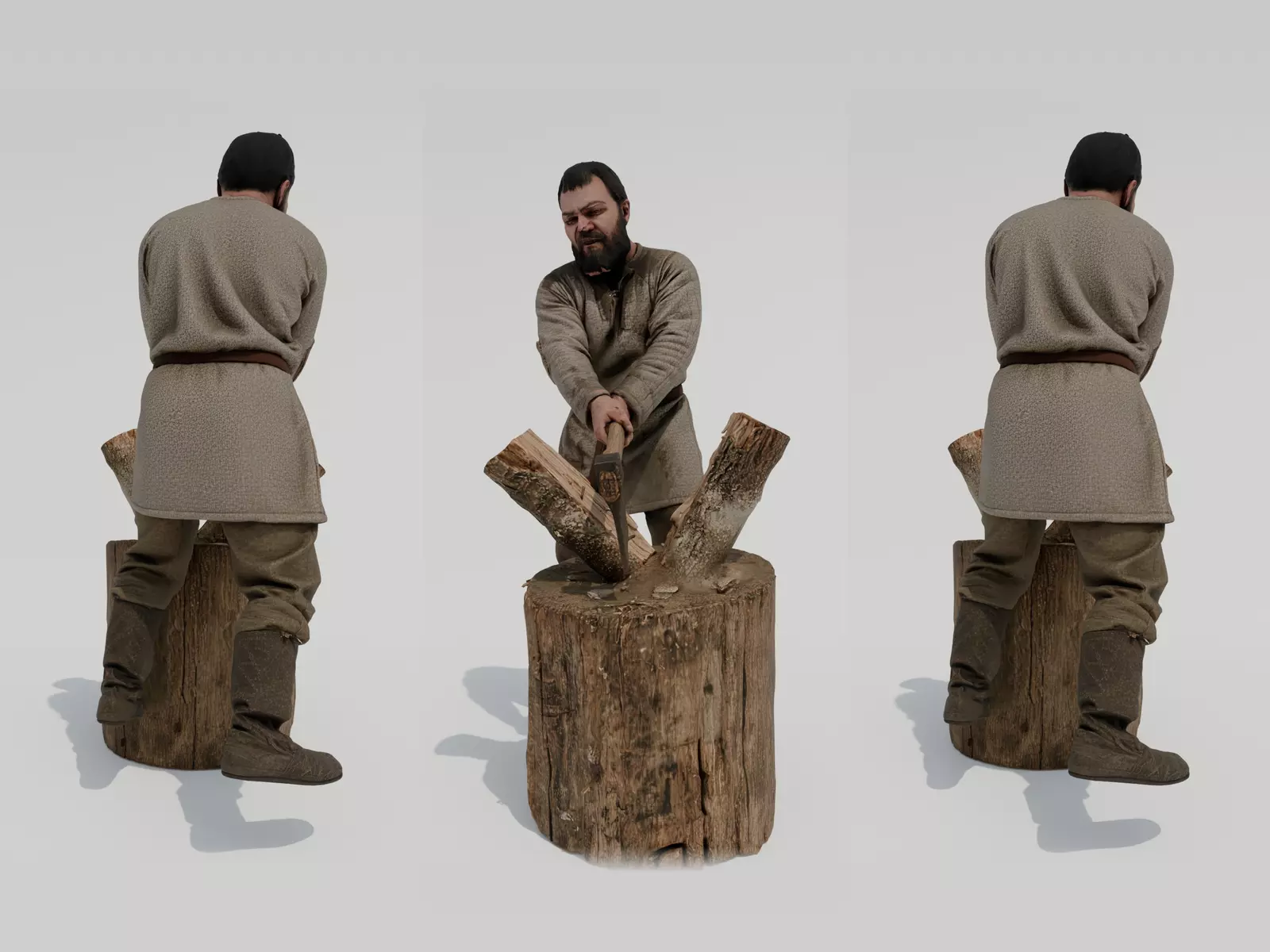 Lucas Medieval Male Standing Posed 3D model