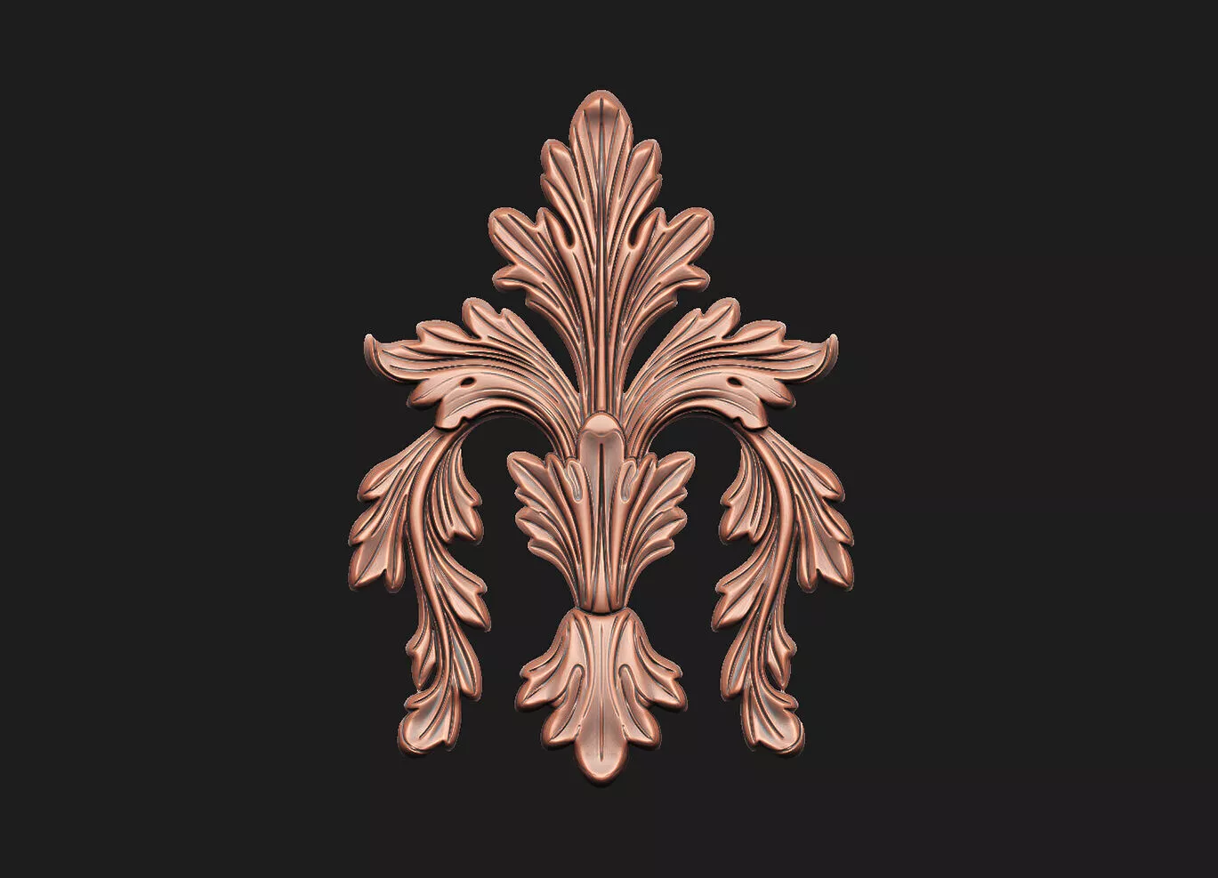 ornament acanthus carving baroque rococo classical 3D print model
