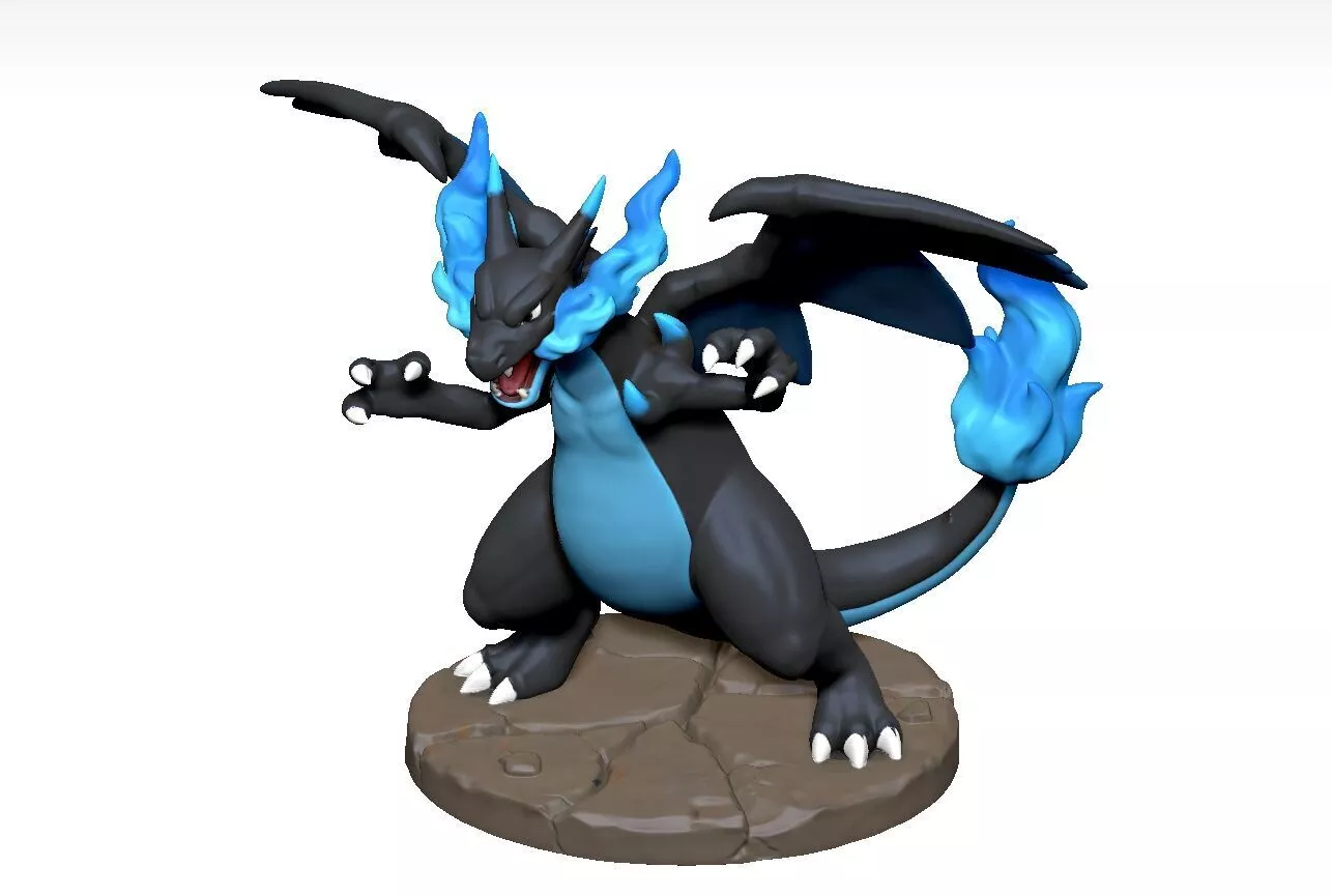 Mega Charizard X Pokemon 3D 3D print model