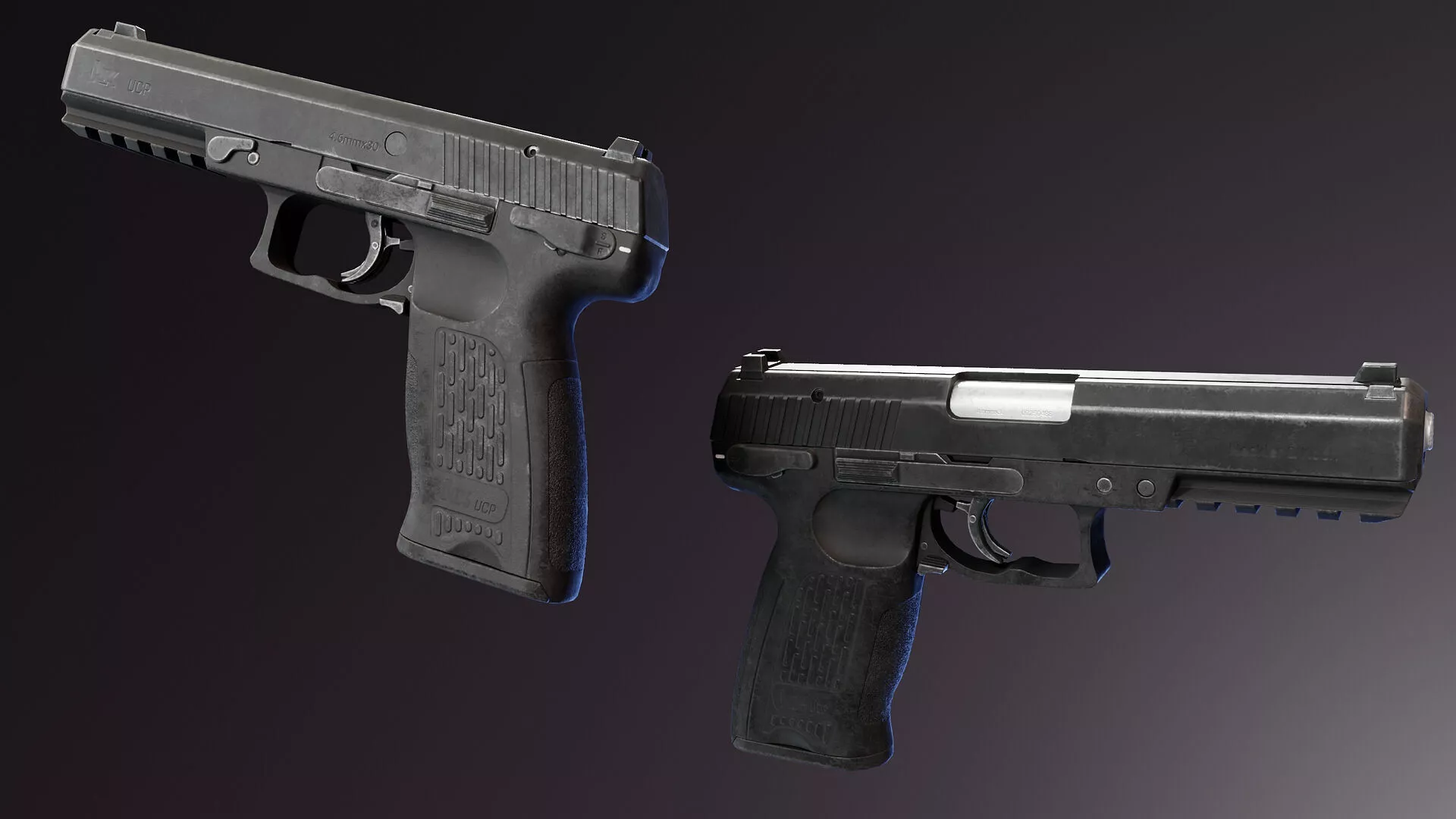 UCP Pistol Low-poly 3D model