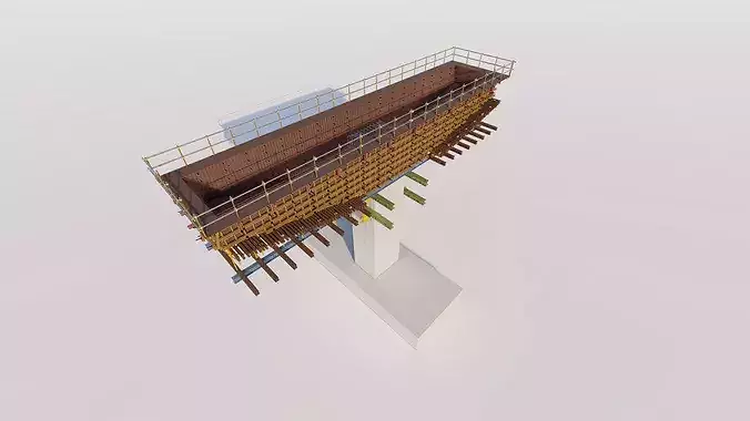 Bridge Construction 3D Model - Detailed Look into Infrastructure