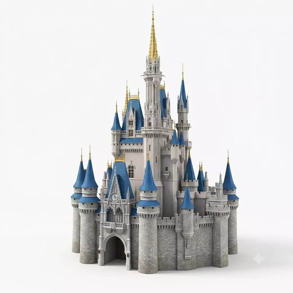 Fairytale Fantasy Palace Castle Low-poly 3D model