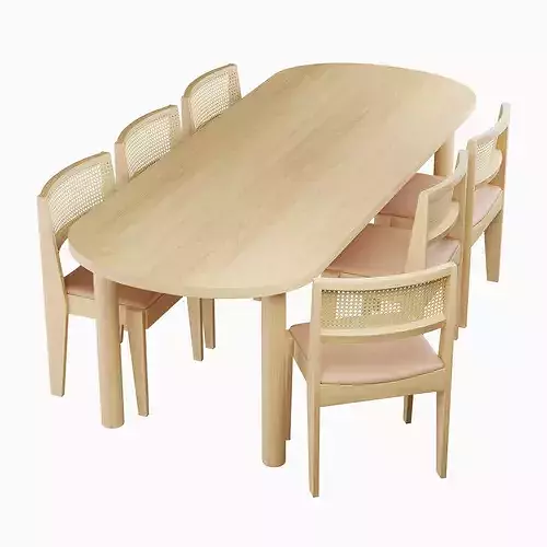 IKEA STOCKHOLM 2025 Chair with Table Collection Low-poly 3D model 5