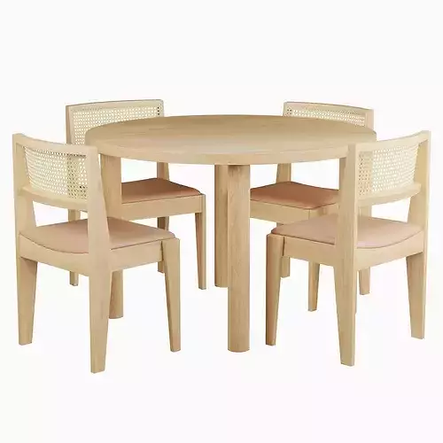 IKEA STOCKHOLM 2025 Chair with Table Collection Low-poly 3D model 6