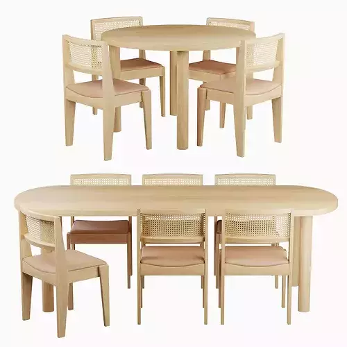 IKEA STOCKHOLM 2025 Chair with Table Collection Low-poly 3D model 2