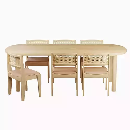 IKEA STOCKHOLM 2025 Chair with Table Collection Low-poly 3D model 3