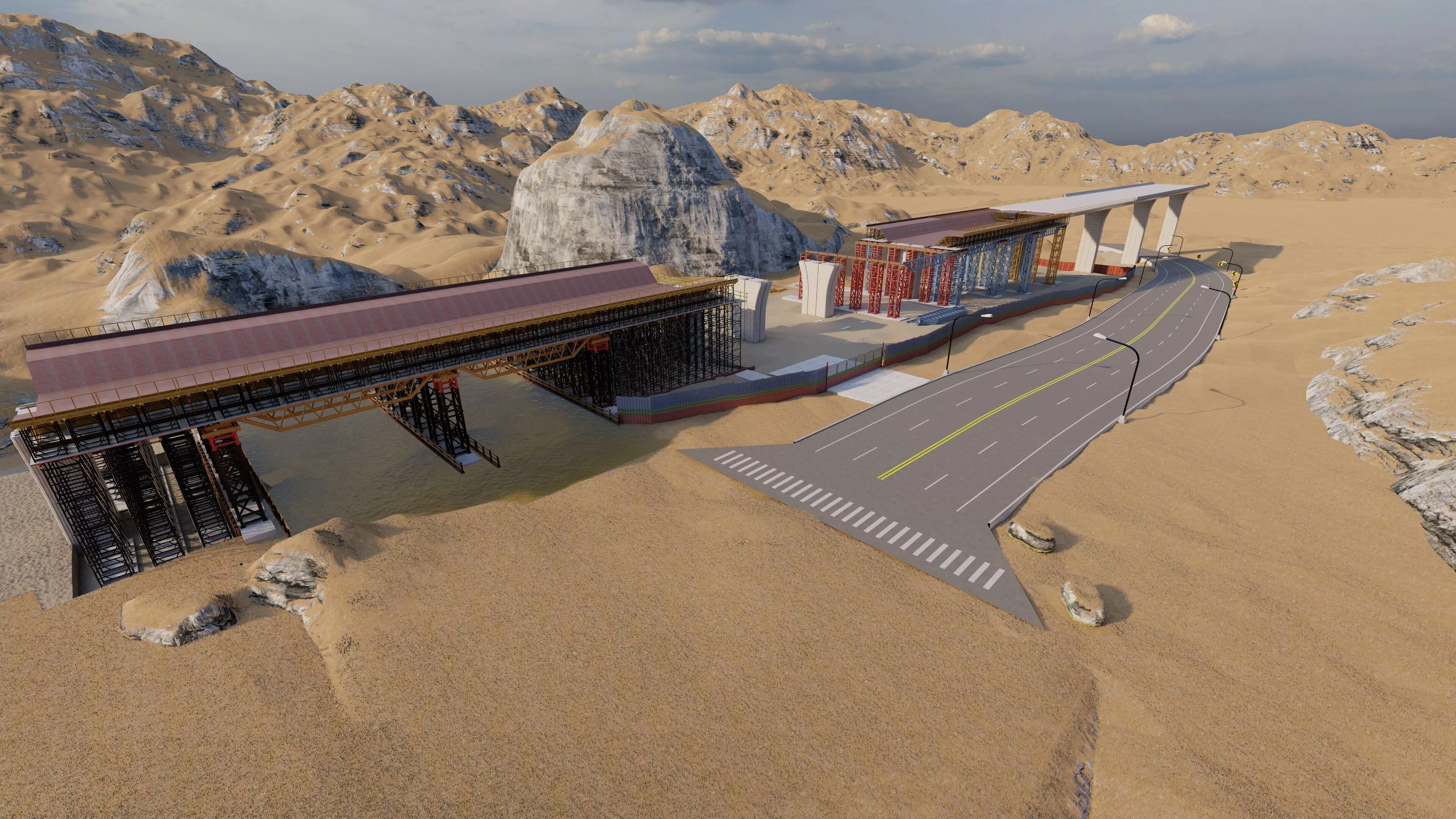 Bridge Construction 3D Model - Detailed Look into Infrastructure 3D model