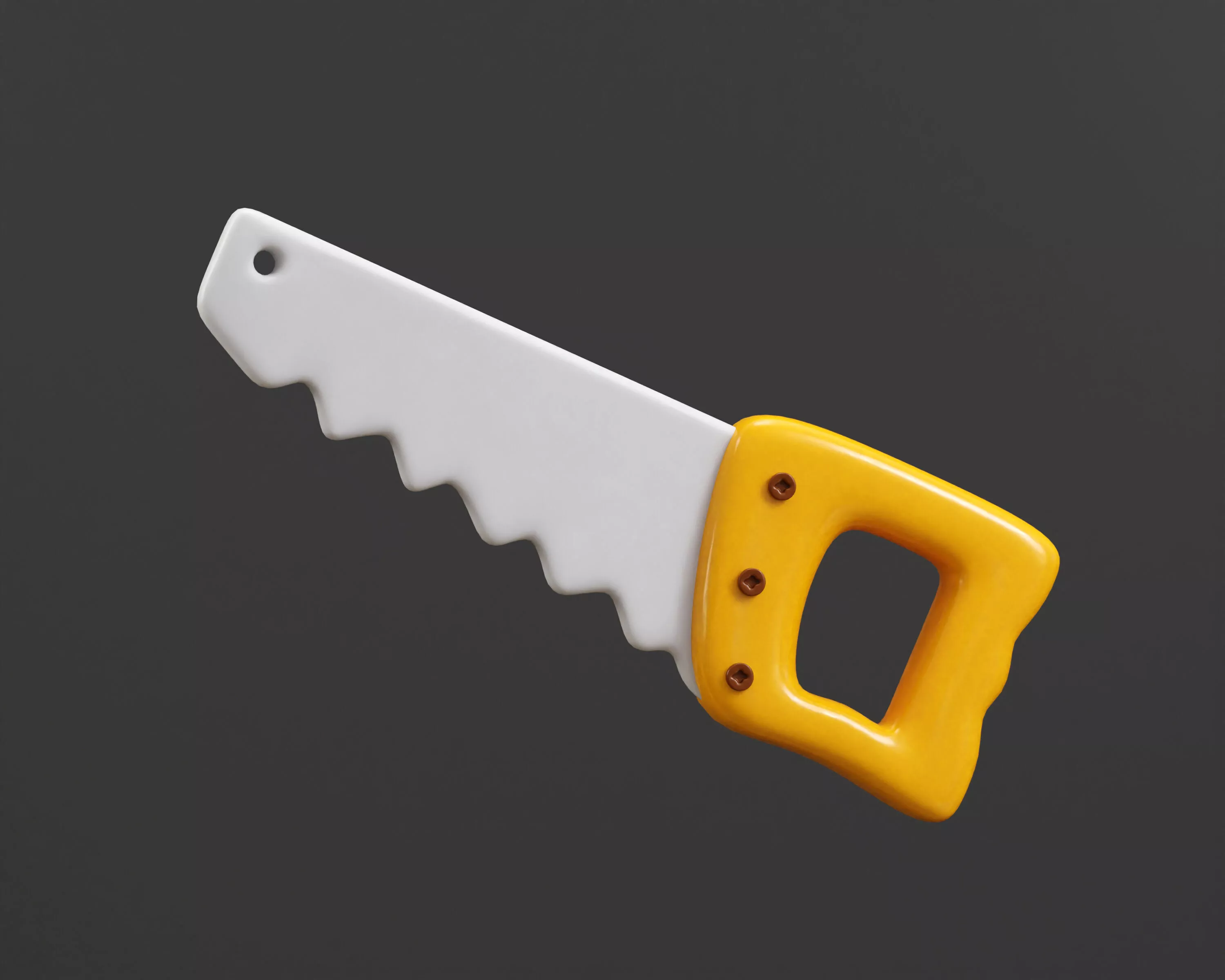 Hand Saw Low-poly 3D model