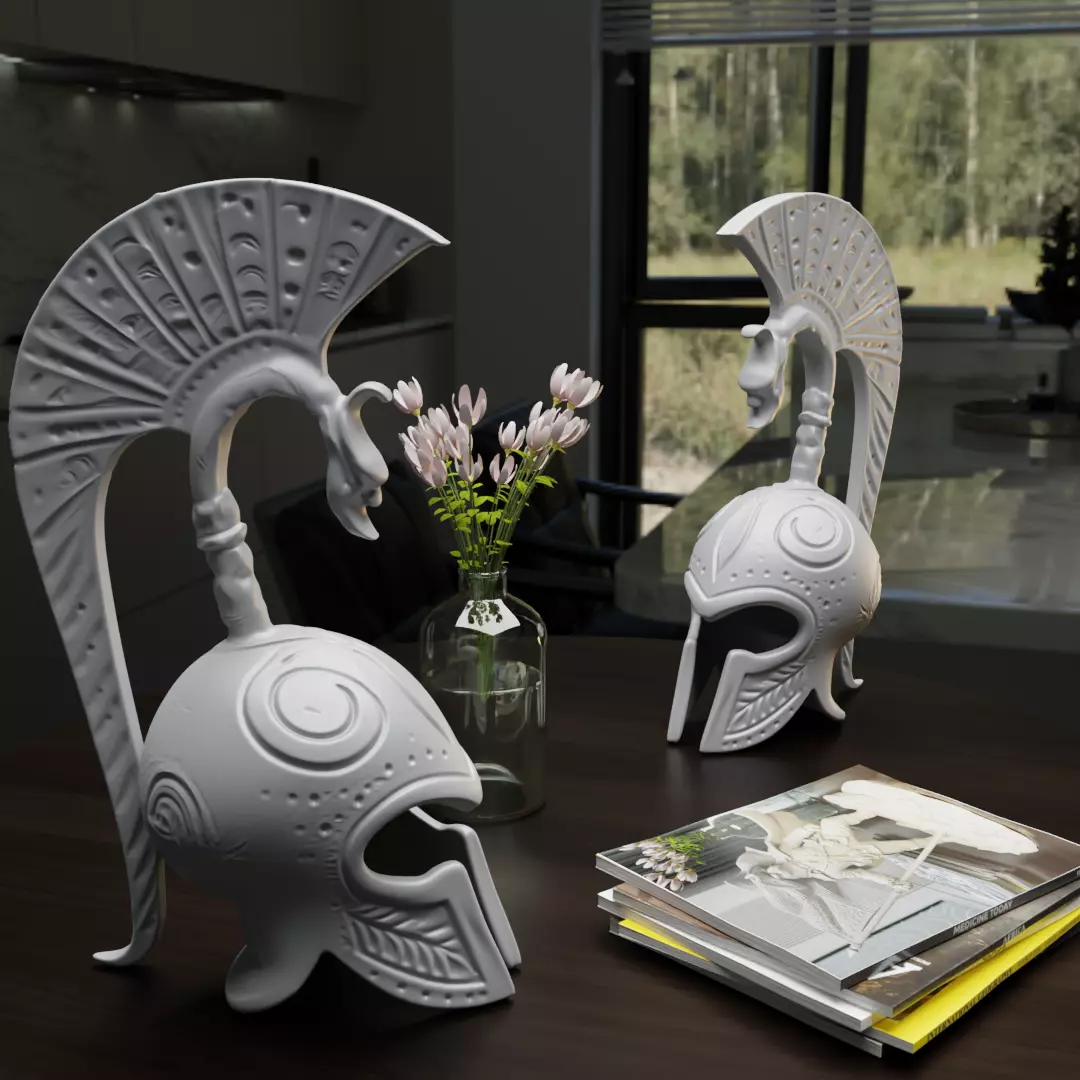 Ancient Greek Corinthian Helmet Spartan 3D Printable 3D print model
