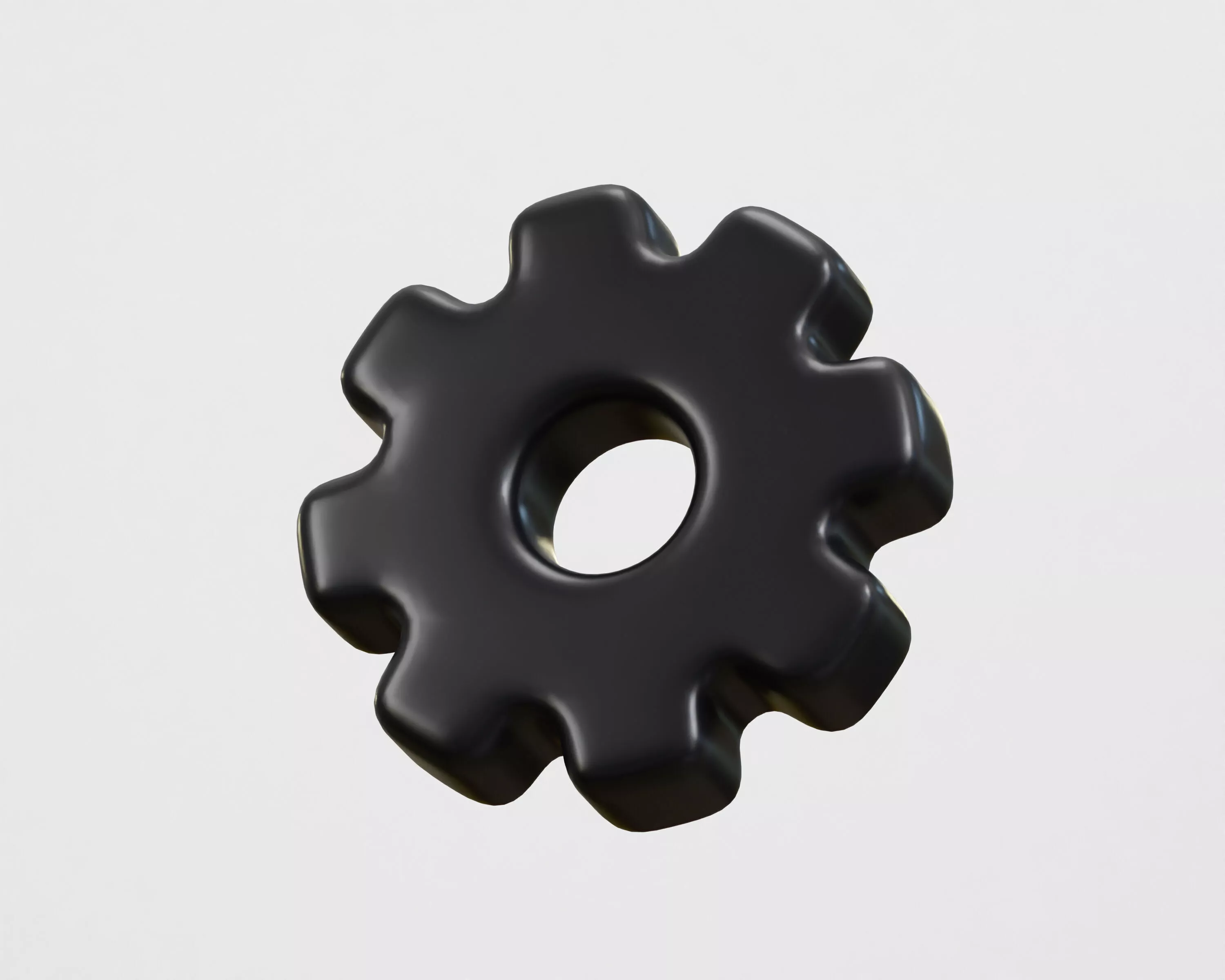 Cogwheel gear settings Low-poly 3D model