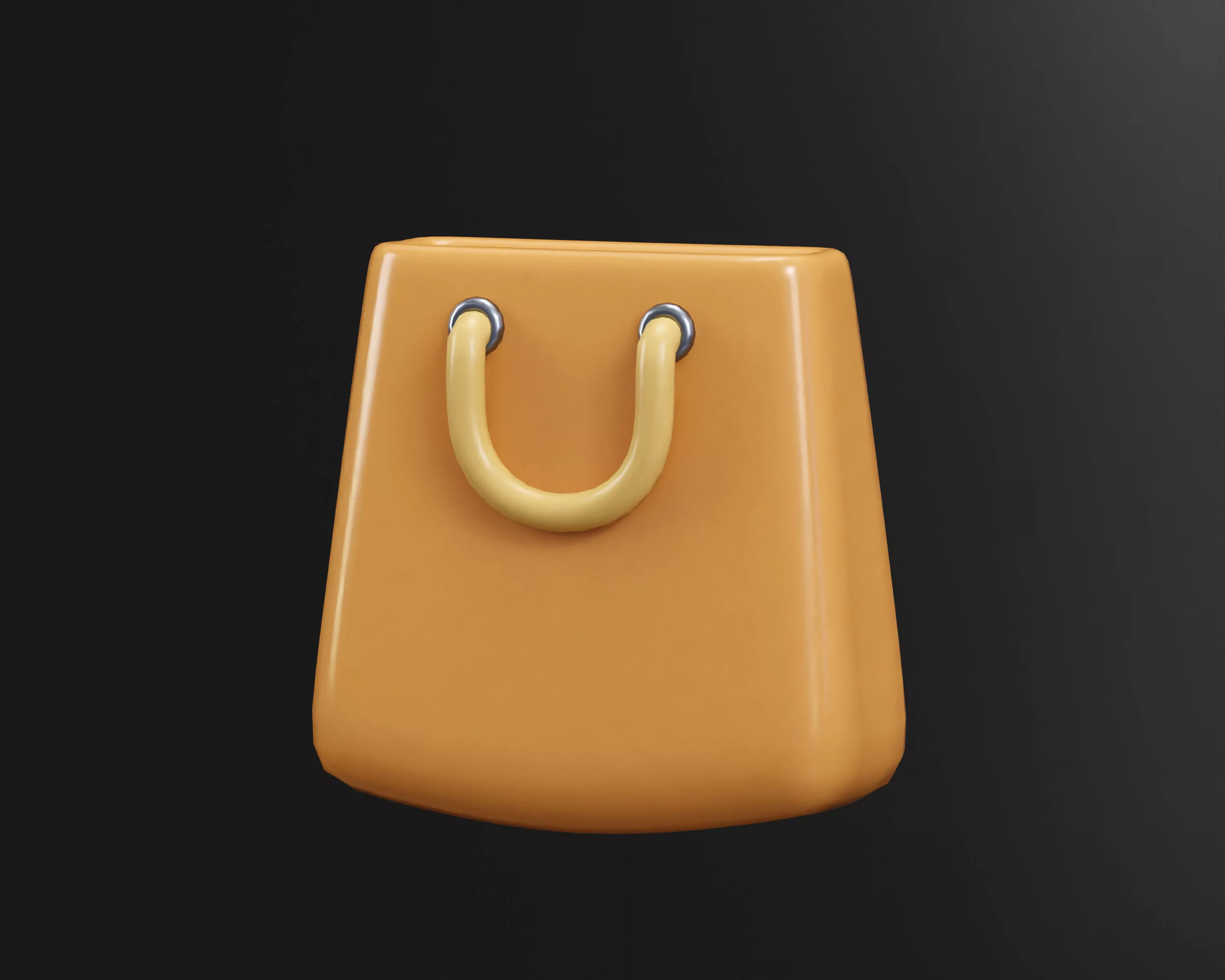 Cartoon Shopping Bag Low-poly 3D model