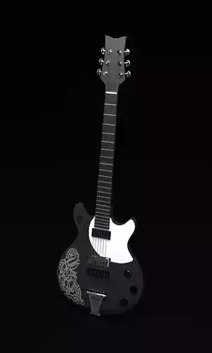 Electric Guitar with ornament  for visualisation projects