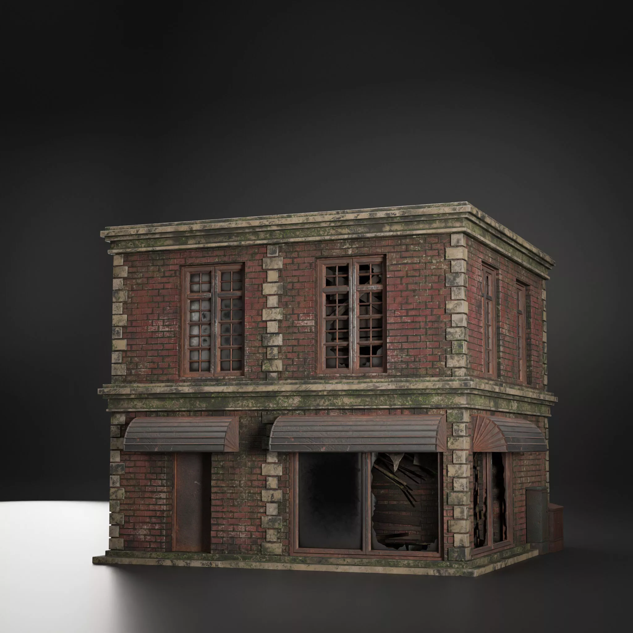 OLD ABANDONED POST APOCALYPSE BUILDING SURVIVAL 09 Low-poly 3D model