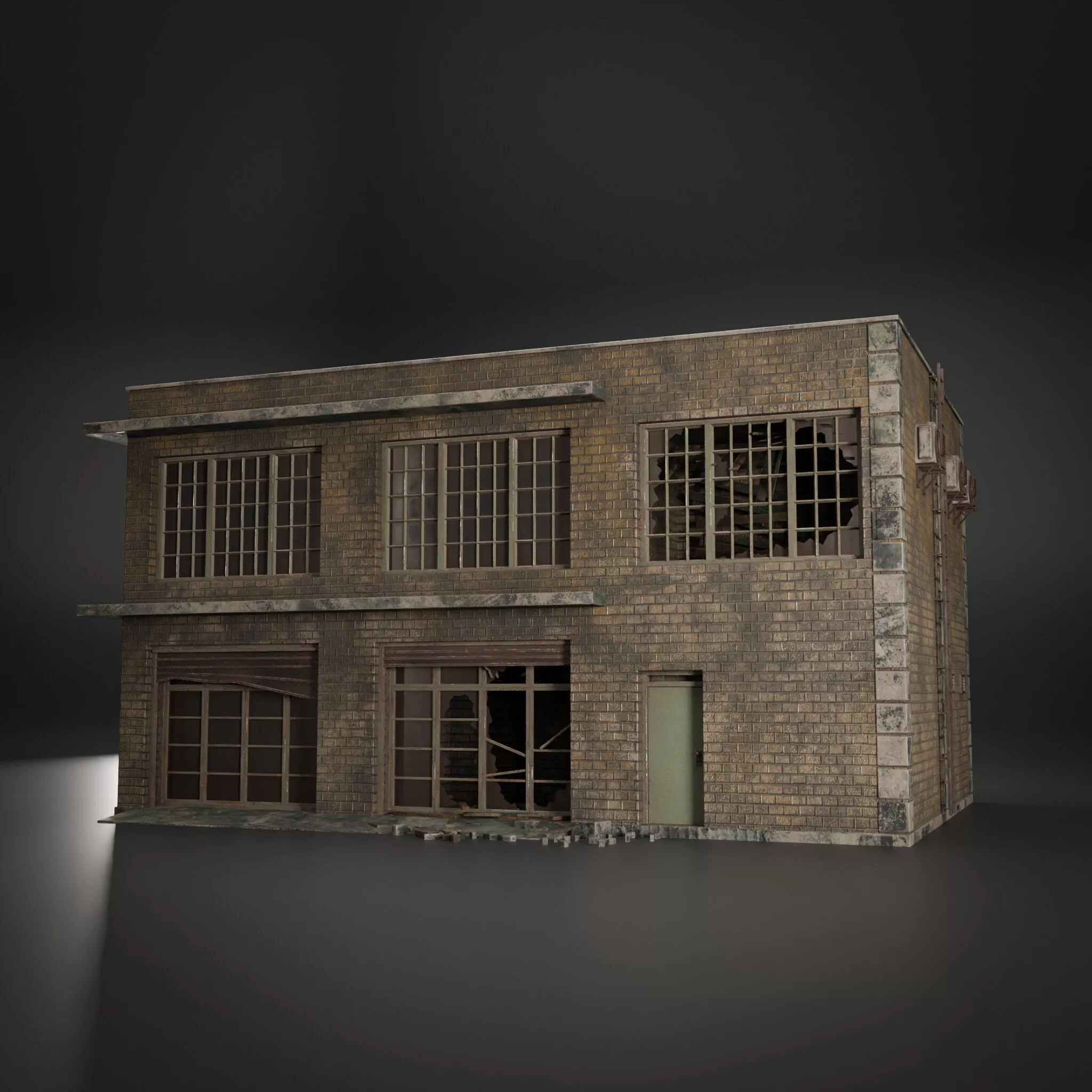 OLD ABANDONED POST APOCALYPSE BUILDING SURVIVAL 10 Low-poly 3D model