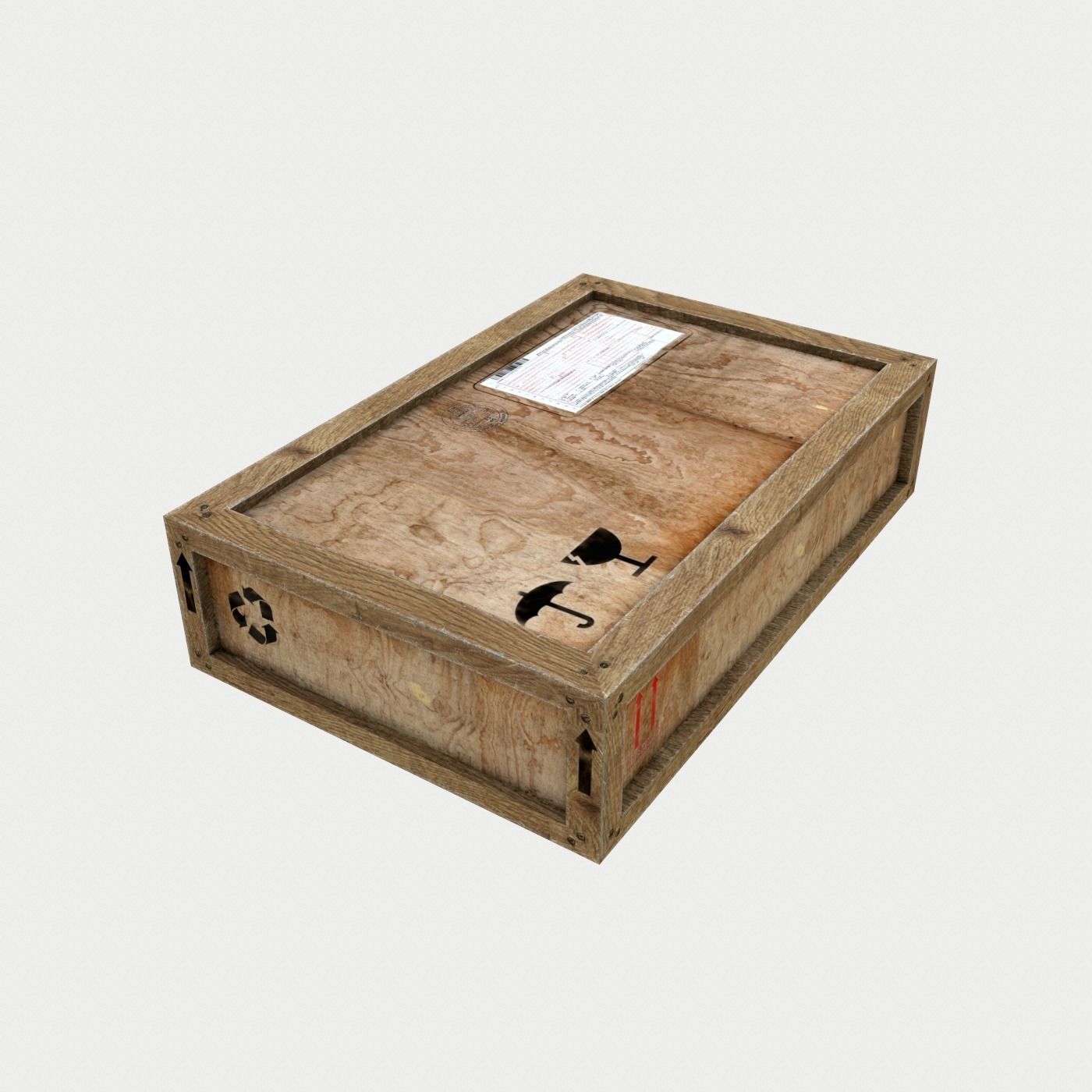 Old Wooden Cargo Crates PBR Low-poly 3D model_6