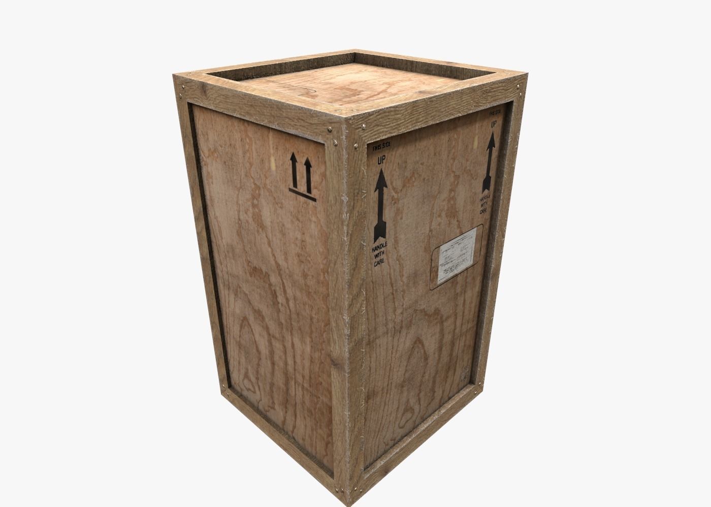 Old Wooden Cargo Crates PBR Low-poly 3D model_10