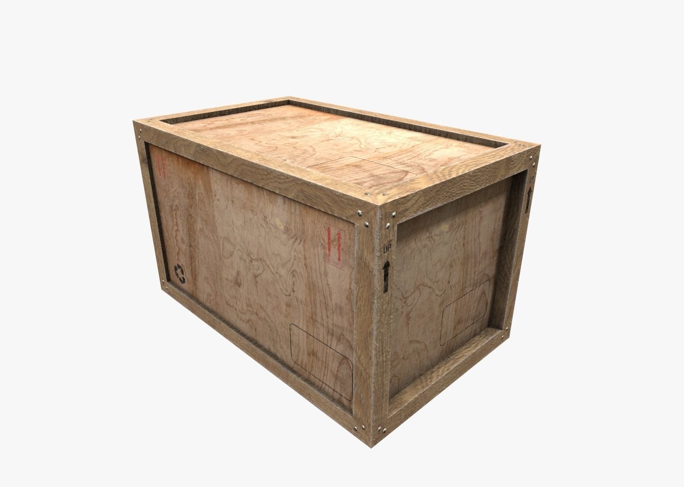 Old Wooden Cargo Crates PBR Low-poly 3D model_11