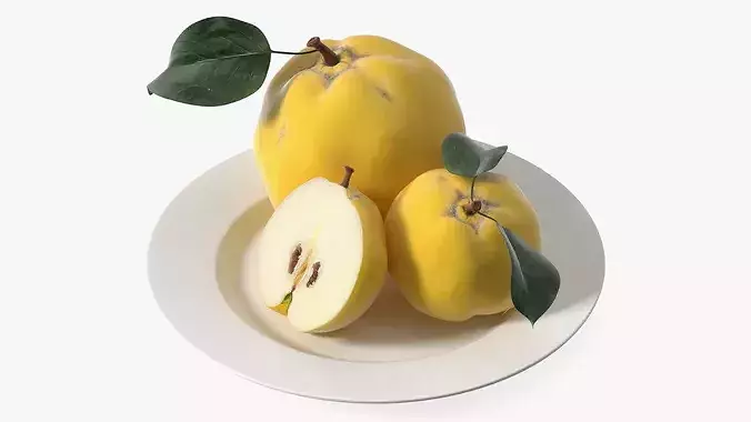 Quince on Plate 3D model