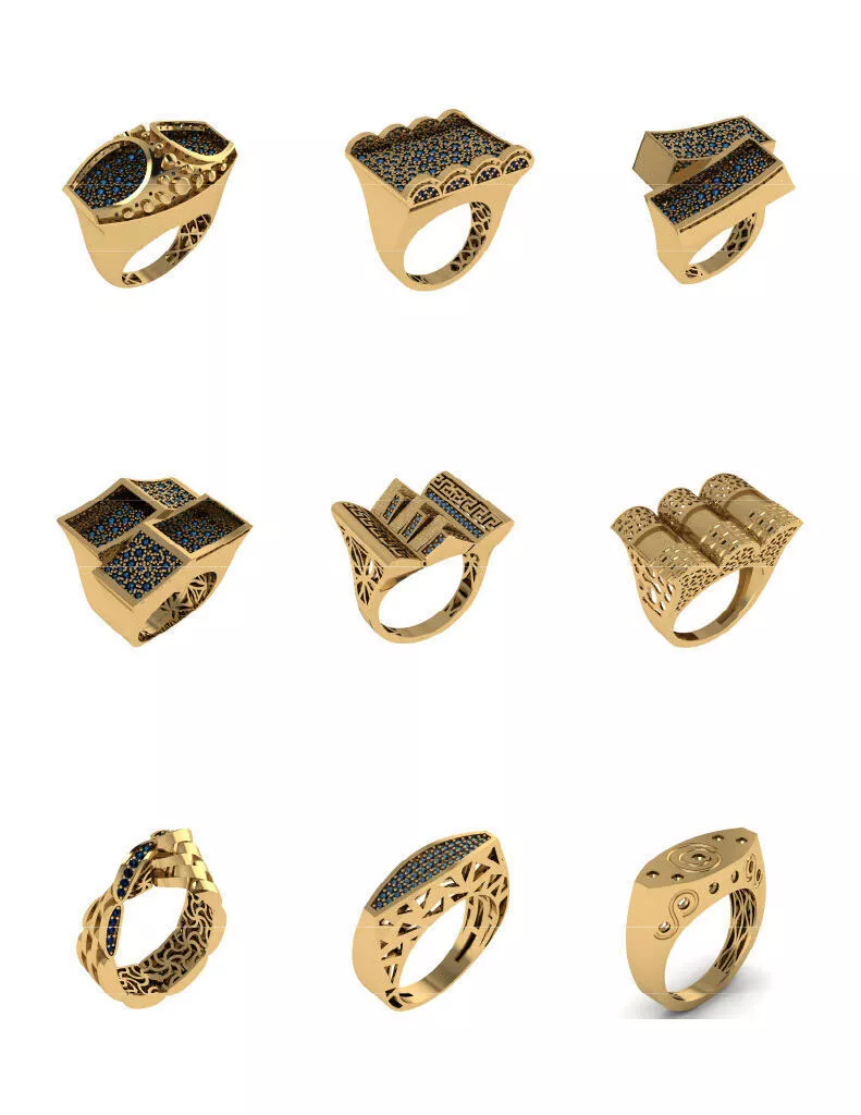 Elite Turkish Ring Archive 1200 plus Premium 3DM Files 3D print model