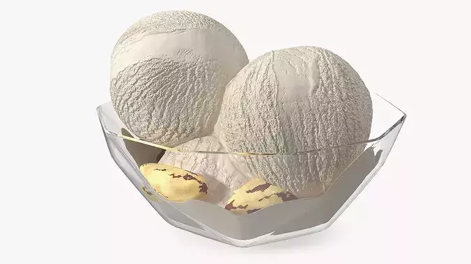 Ice Cream with Brazil Nuts 3D model