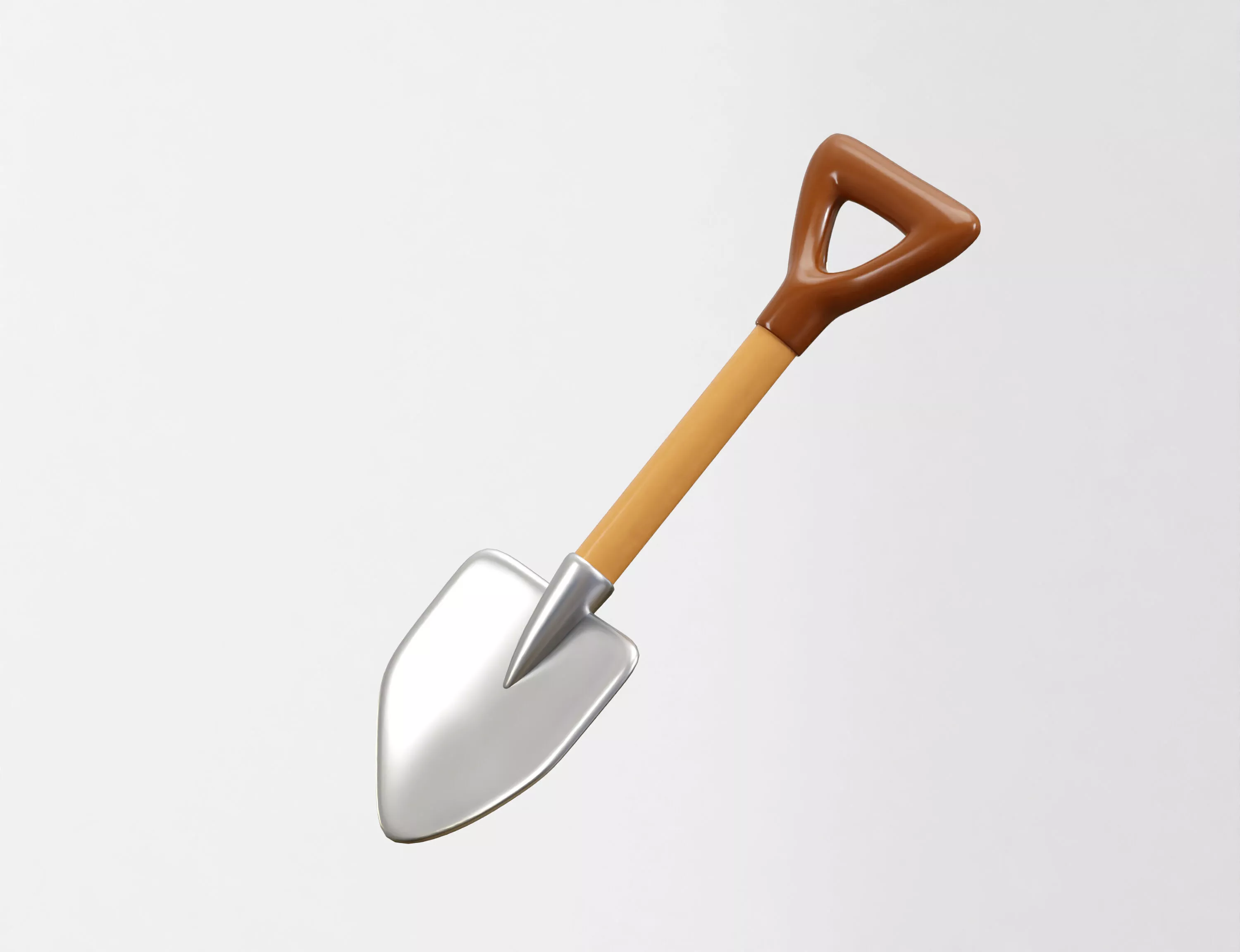Farm shovel Low-poly 3D model