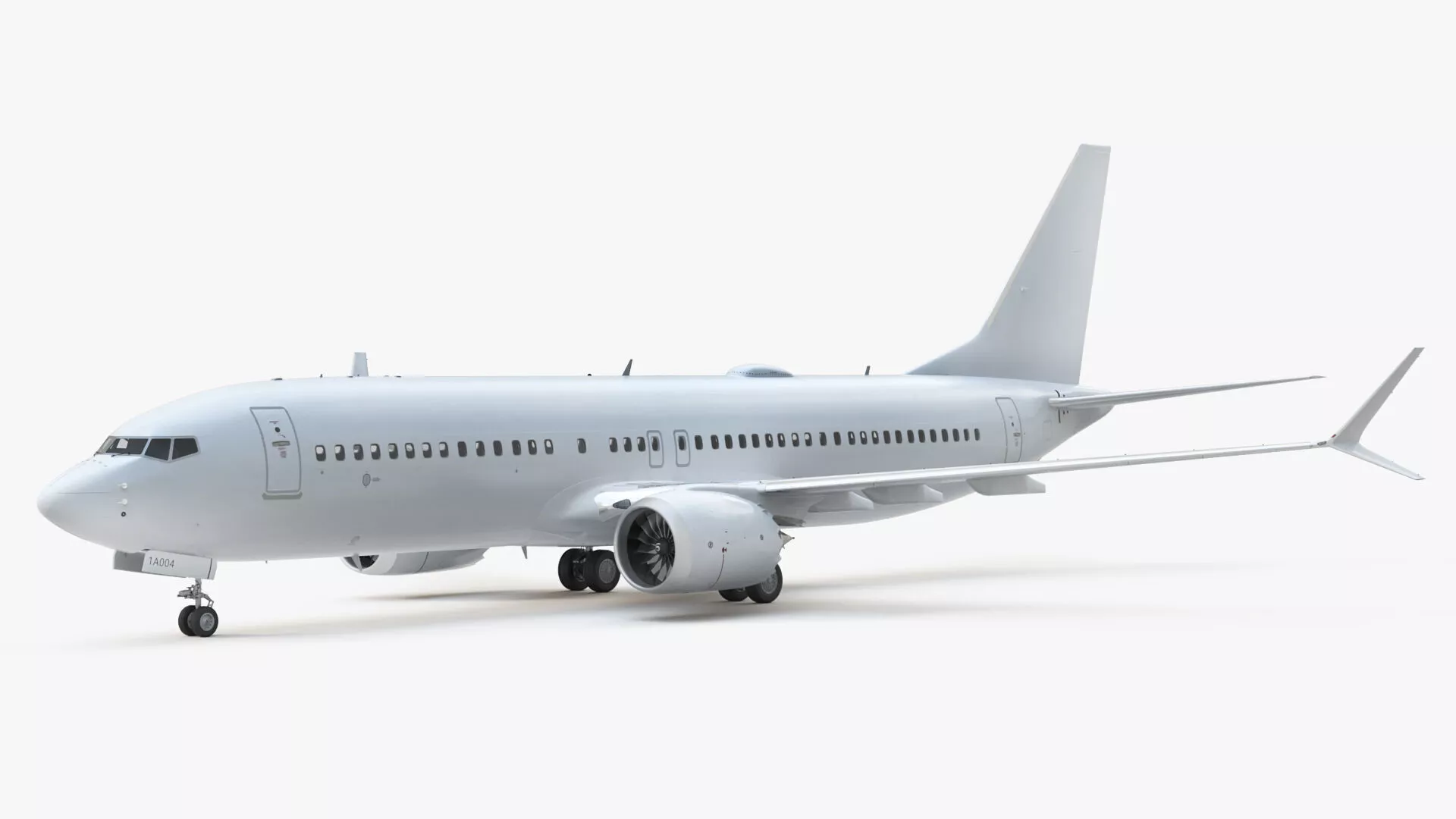 White Boeing 737 MAX 8 Rigged for Maya 3D model