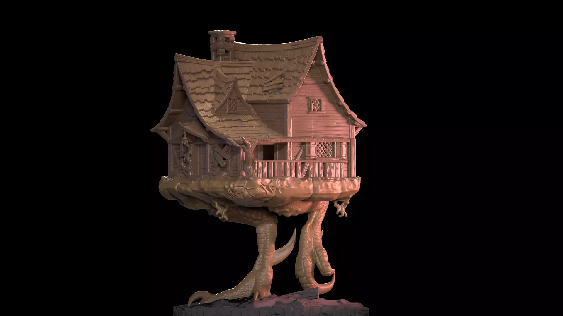 Baba Yaga Hut Slavic Folklore Witch House Tabletop Terrain 3D print model