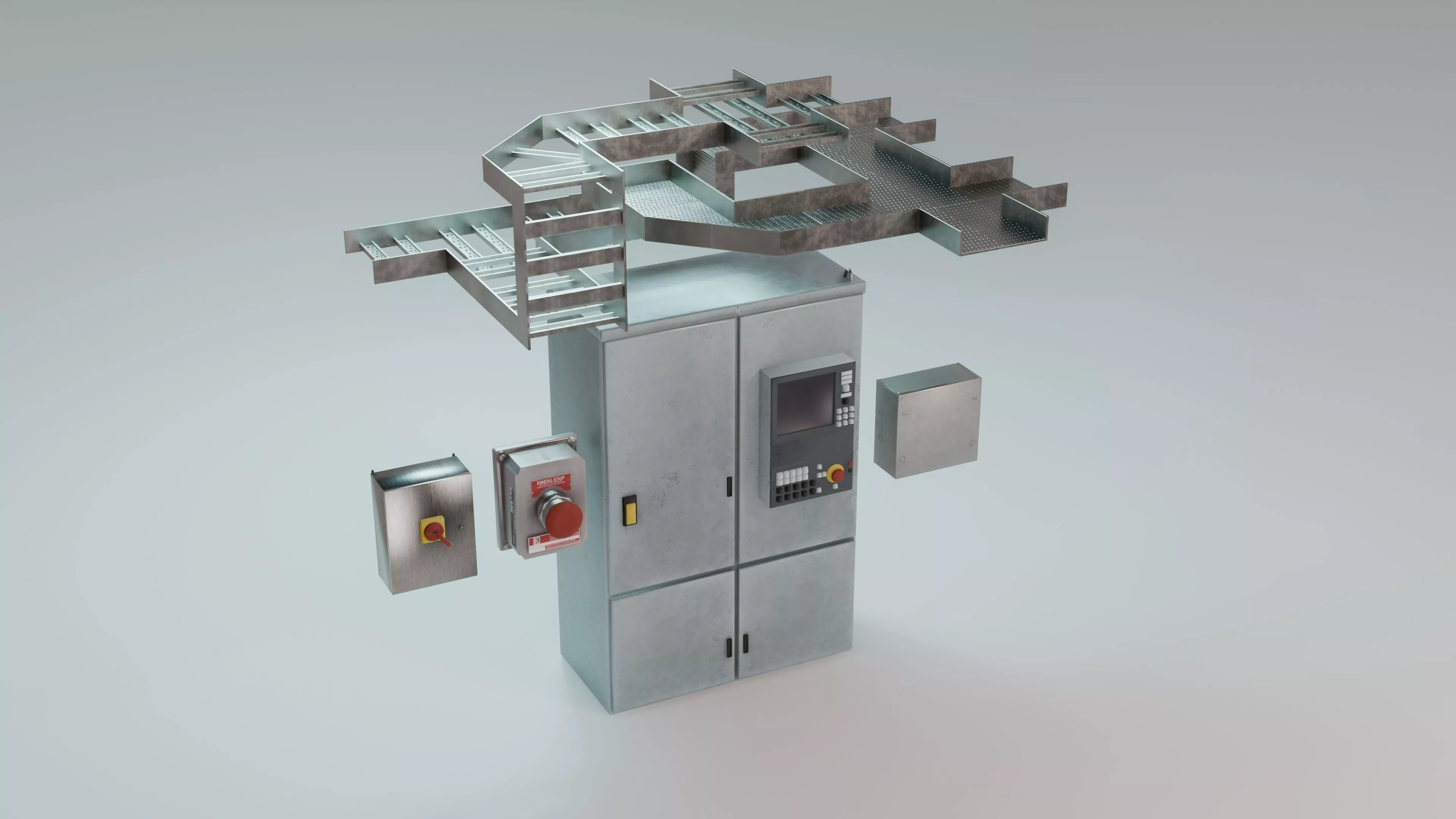 Industrial Electrical Utility Kit Low-poly 3D model