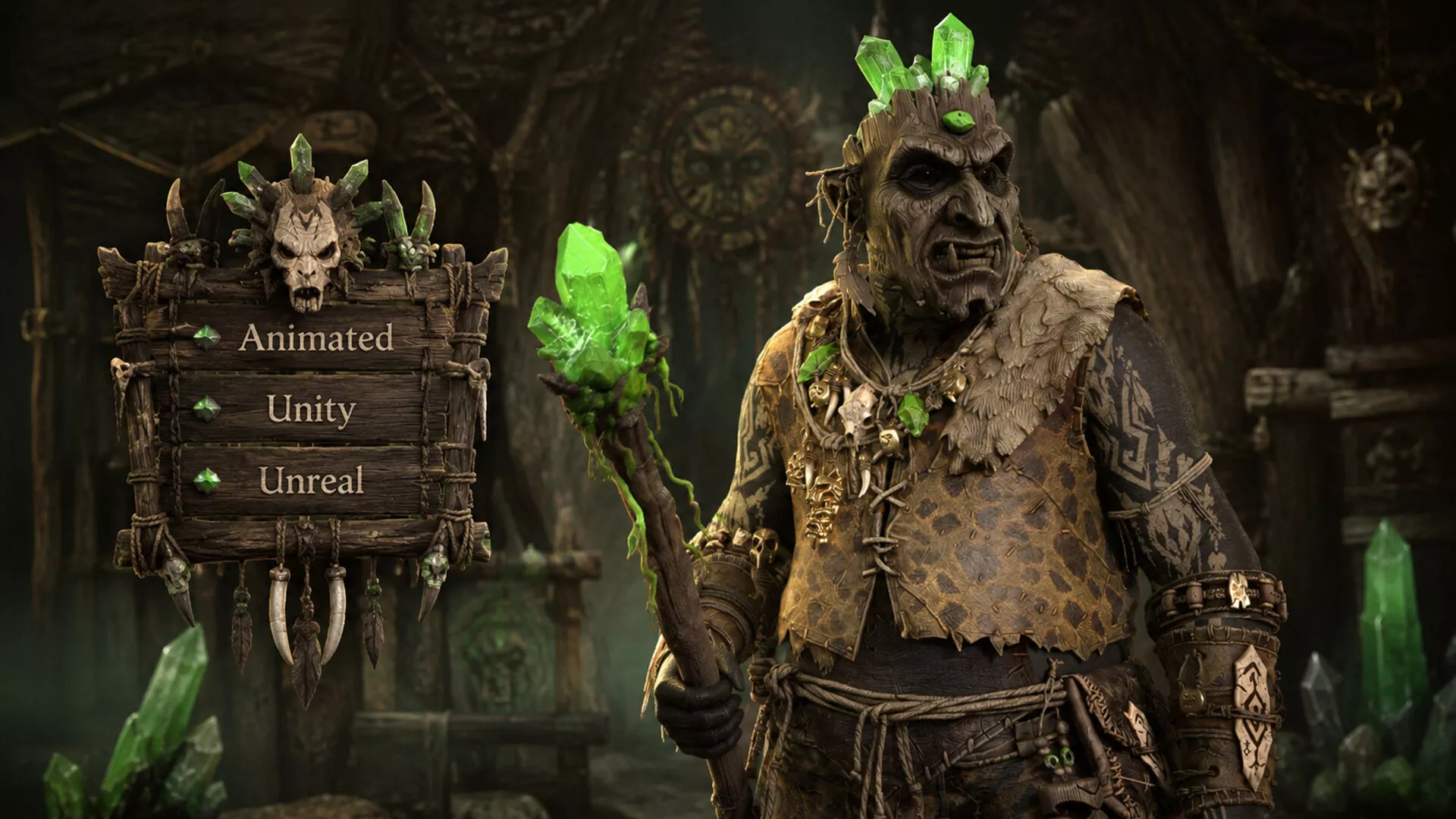 Orc Shaman Four Low-poly 3D model