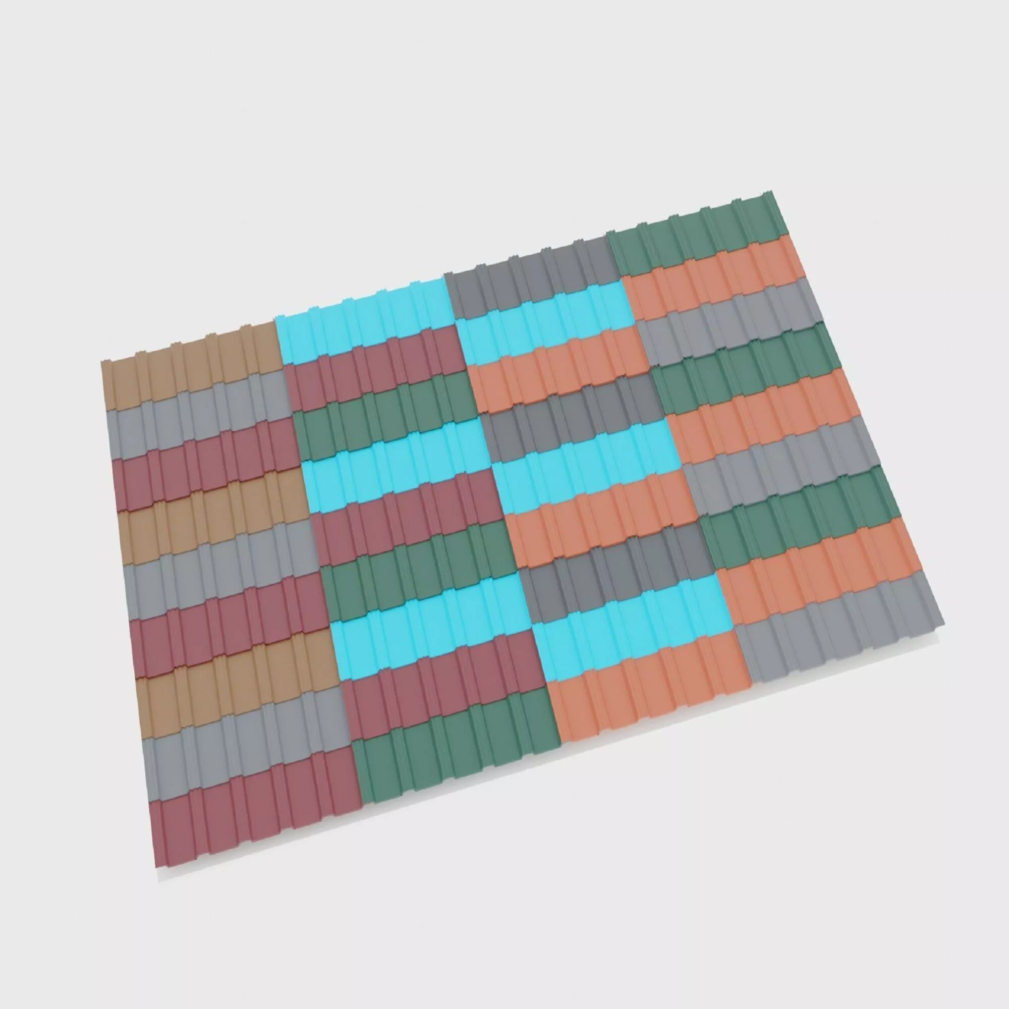 Roof Tile Polymer Egeria Set 3D model