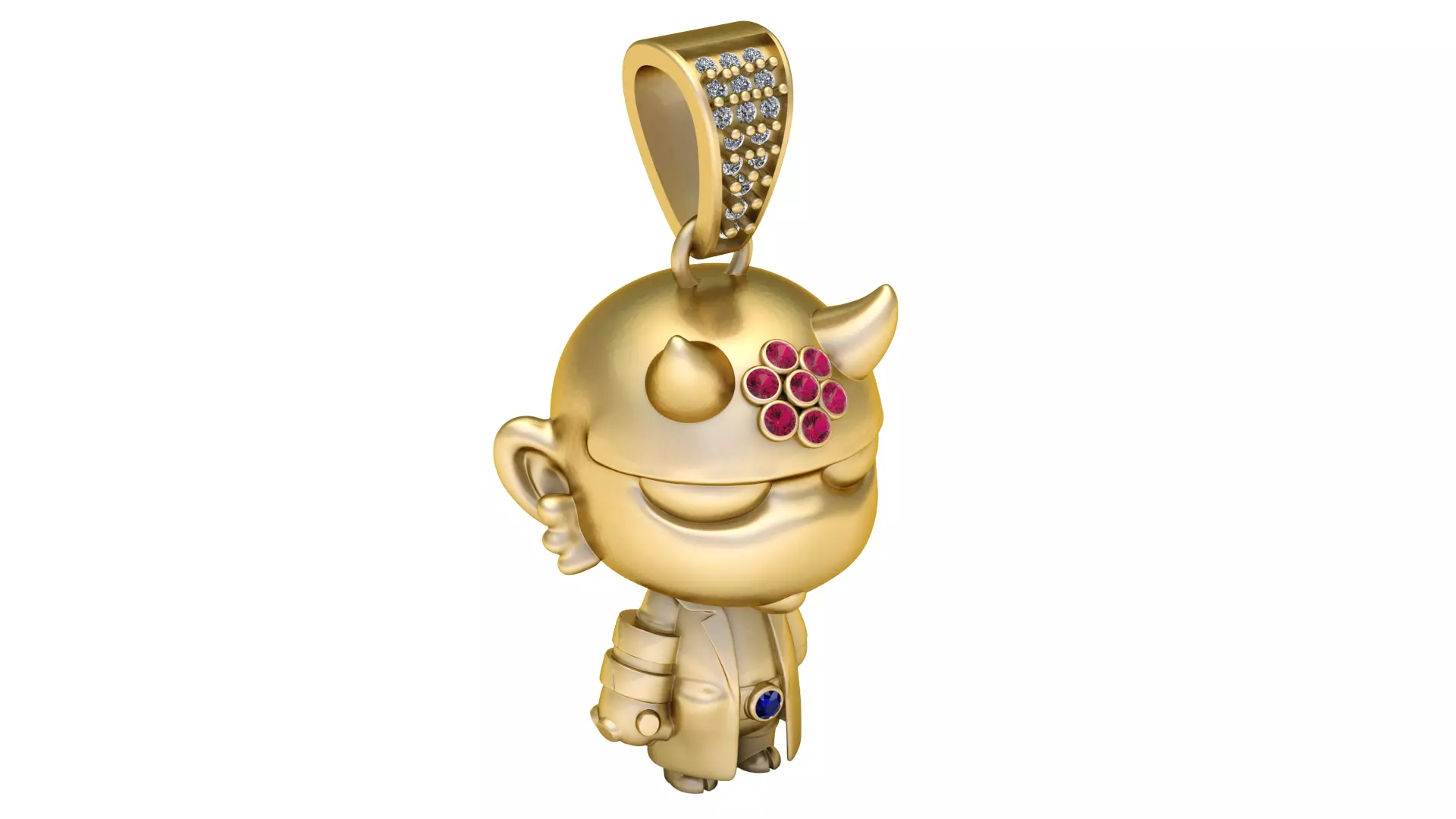 Golden Cyclops Character Pendant 3D print model